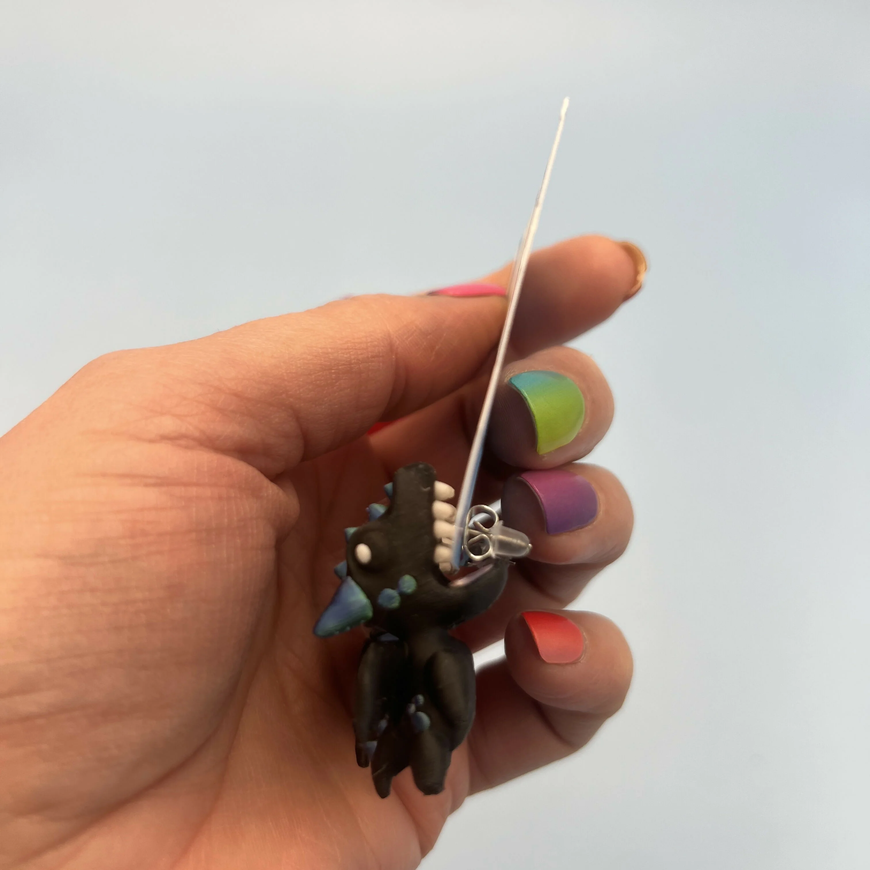 3D Printed EARRINGS: Animal friends DRAGON/CROC/AXOLOTL/DINO - Image 8