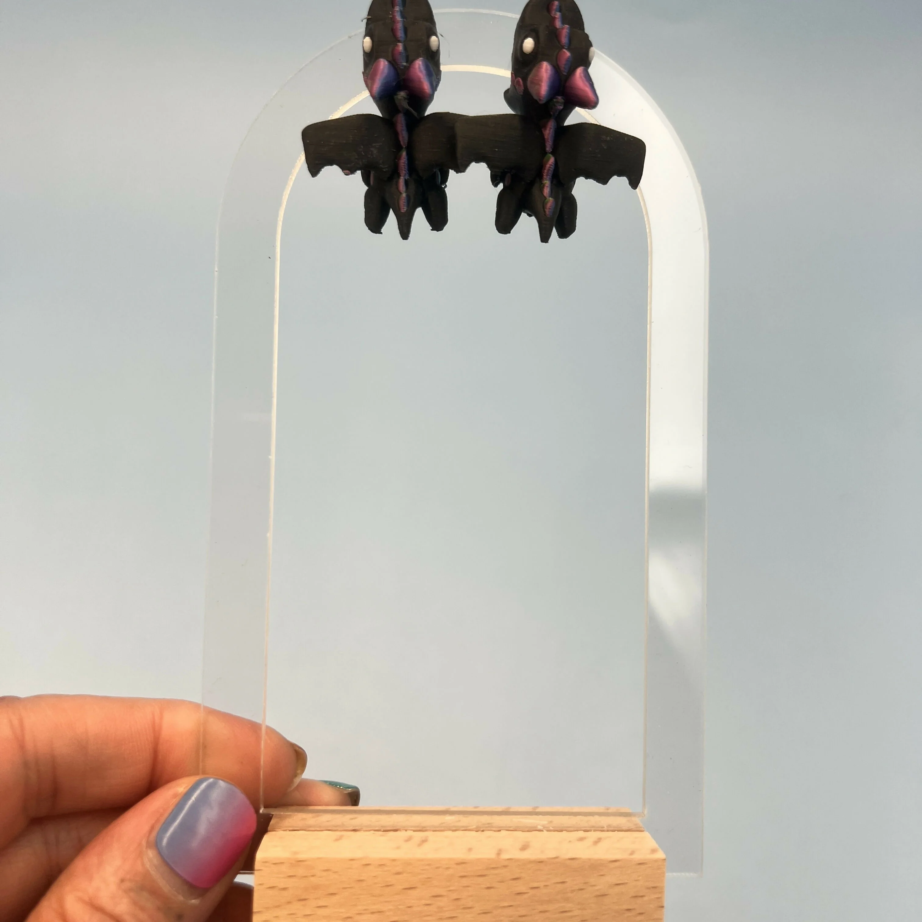 3D Printed EARRINGS: Animal friends DRAGON/CROC/AXOLOTL/DINO - Image 9