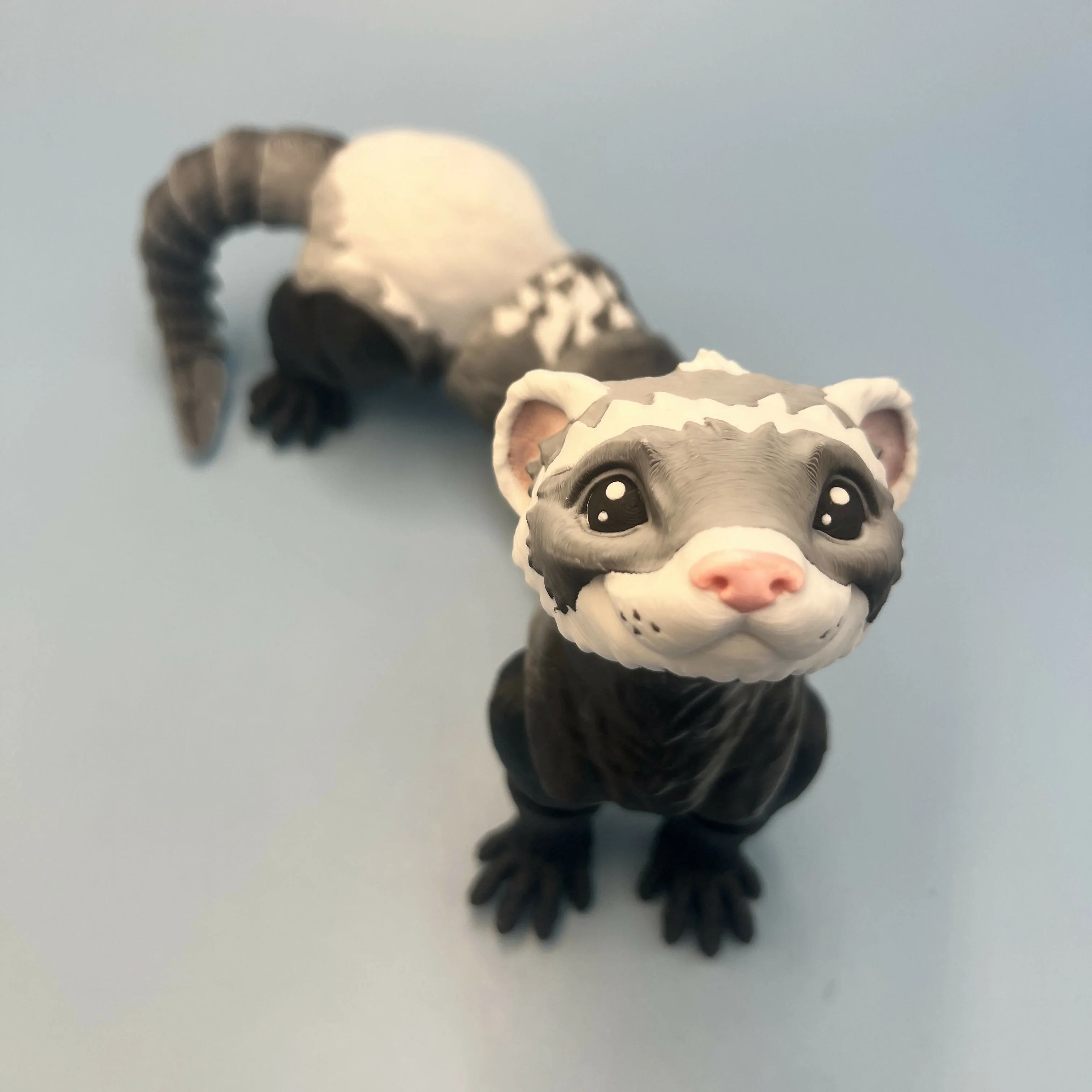 3D Printed EXTRA LARGE: Articulated Sensory Fidget Animals friends Ferret 35CM - Image 3