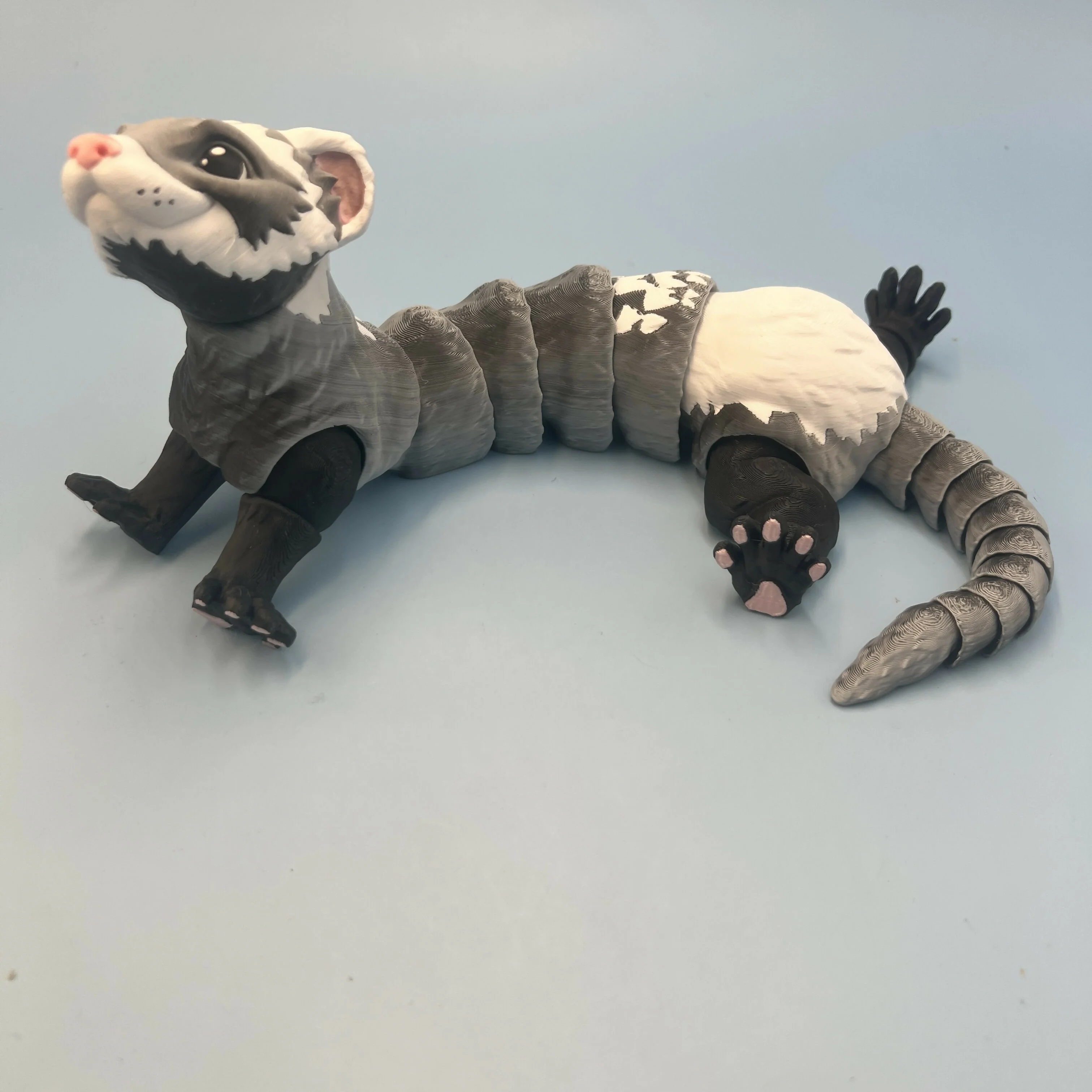 3D Printed EXTRA LARGE: Articulated Sensory Fidget Animals friends Ferret 35CM - Image 4