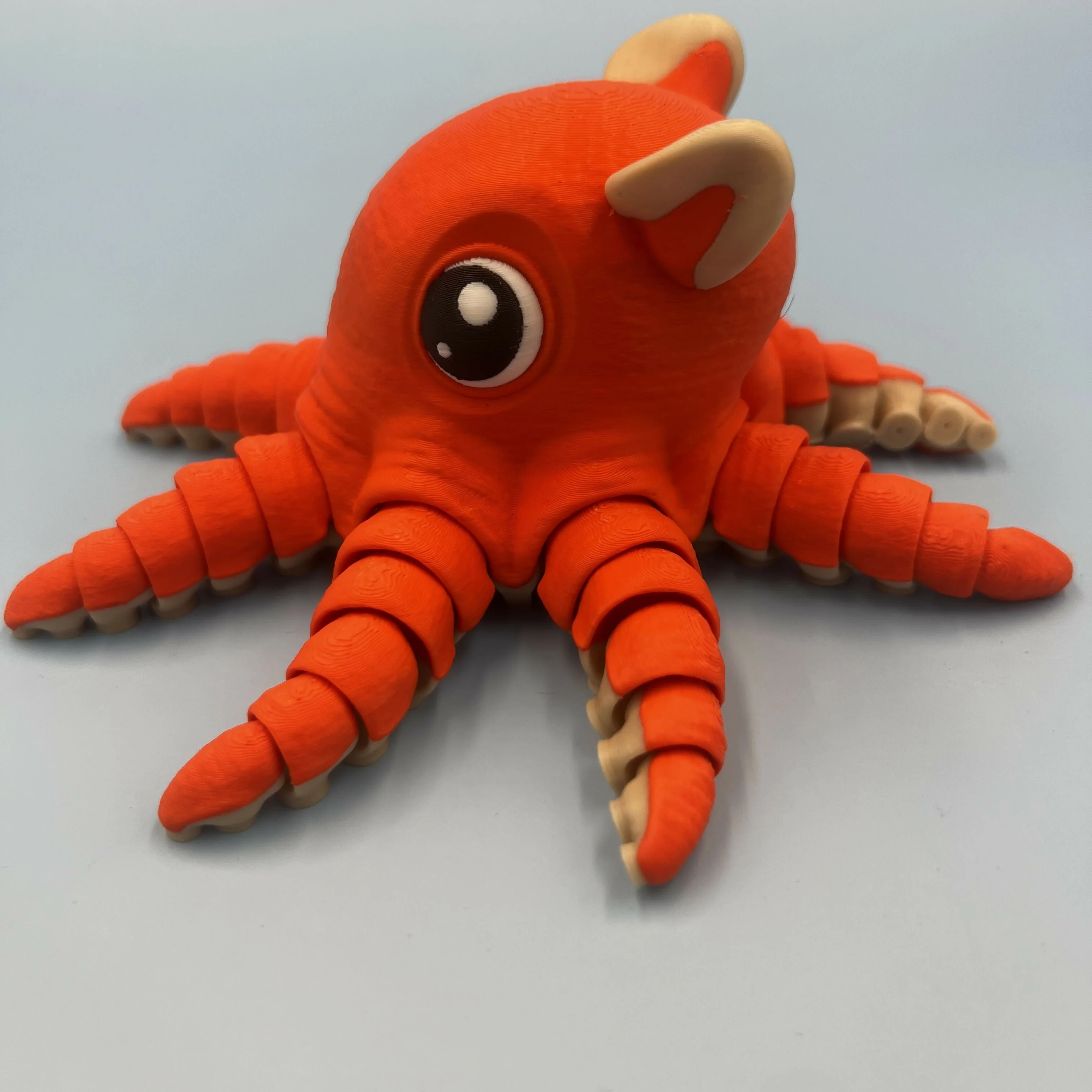 3D Printed LARGE: Articulated Sensory Fidget Animals friends Flapjack (Orange) 18cm - Image 3