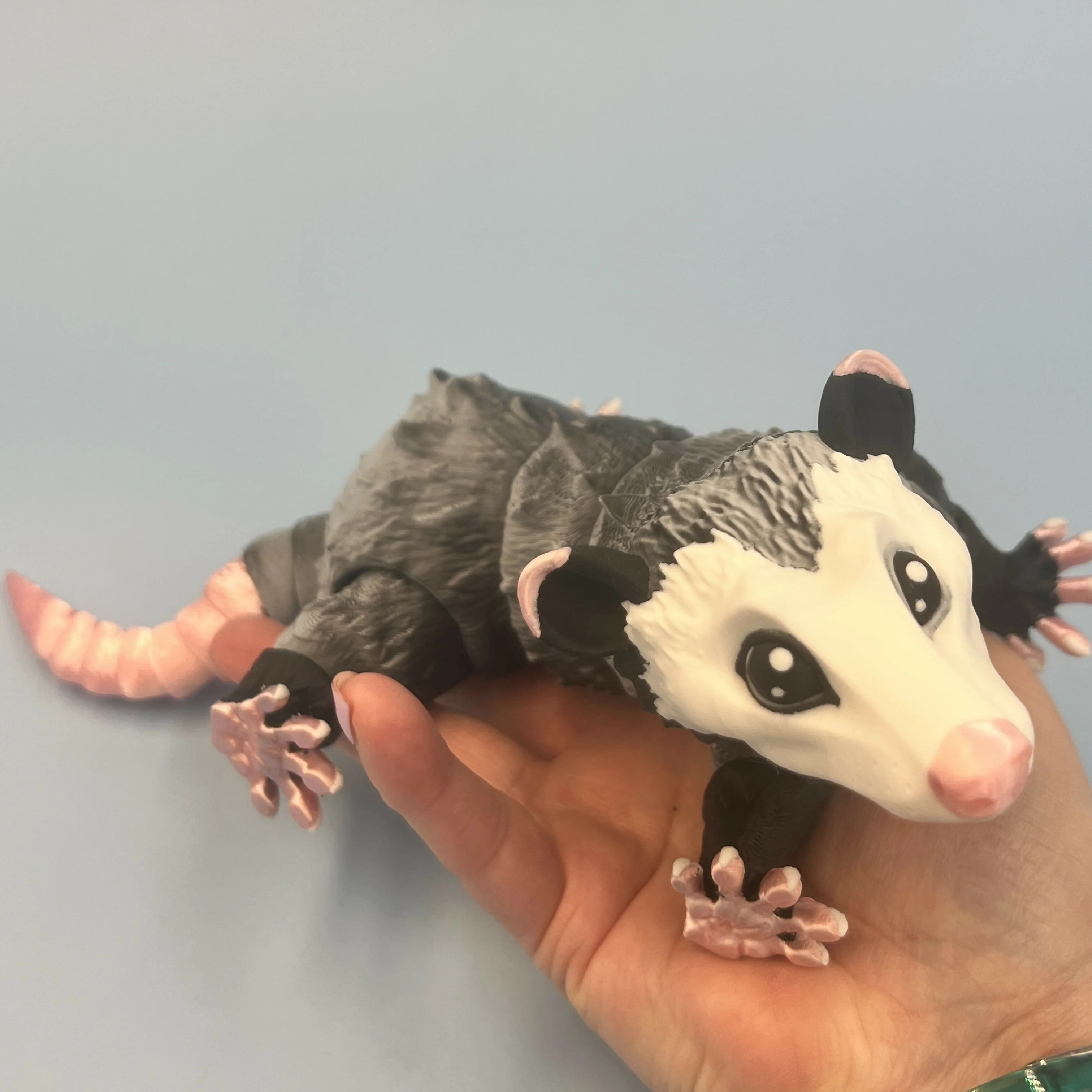 3D Printed LARGE: Articulated Sensory Fidget Animals friends Opossum 28cm - Image 3