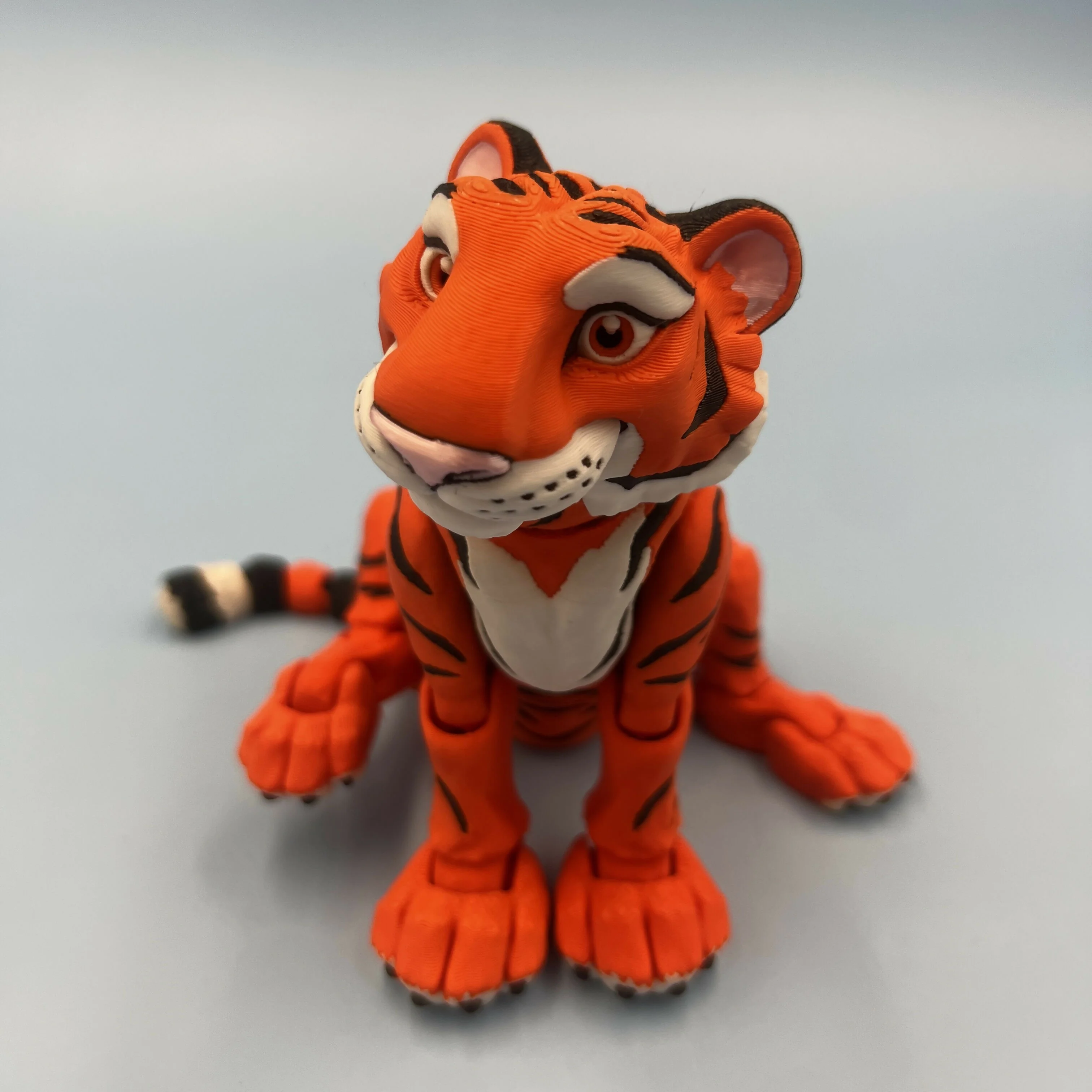 3D Printed LARGE: Articulated Sensory Fidget Animals friends Tiger 25cm - Image 3