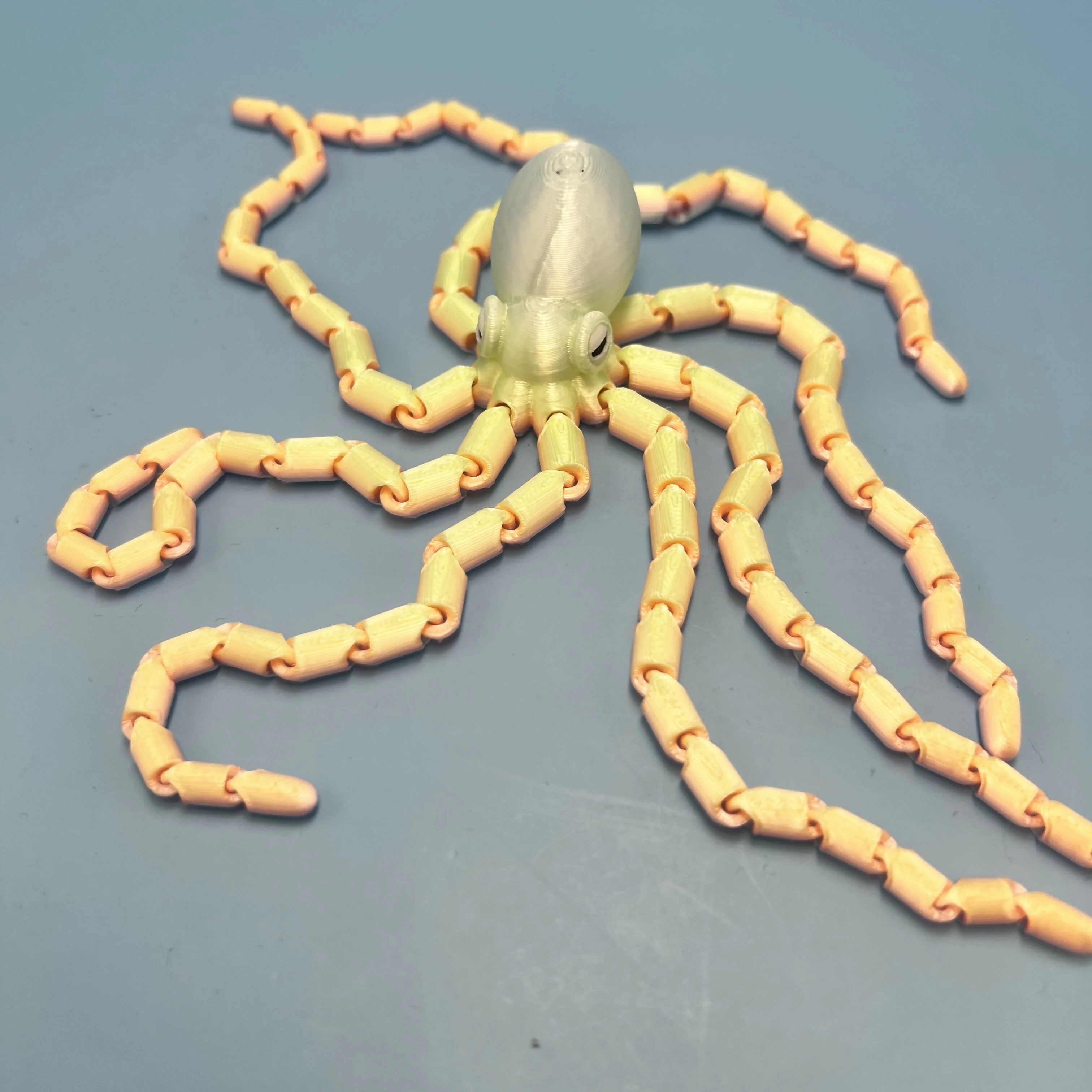 3D Printed MEDIUM: Articulated Sensory Fidget Animals friends Octopus Metalic Rainbow & Ice pastle Rainbow 14cm - Image 5