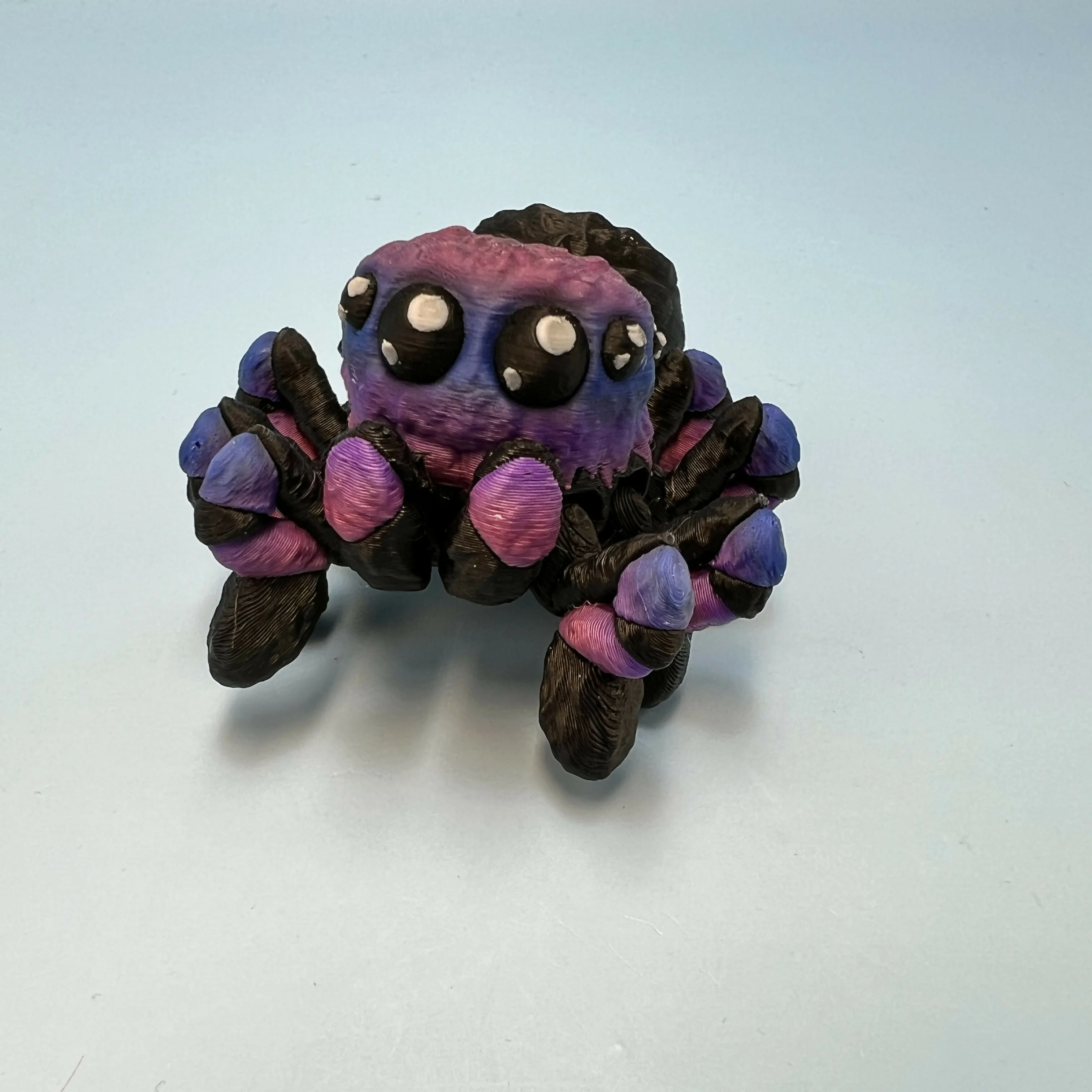 3D Printed MEDIUM: Articulated Sensory Fidget Animals friends Spider (Purple/Black) 7cm - Image 2