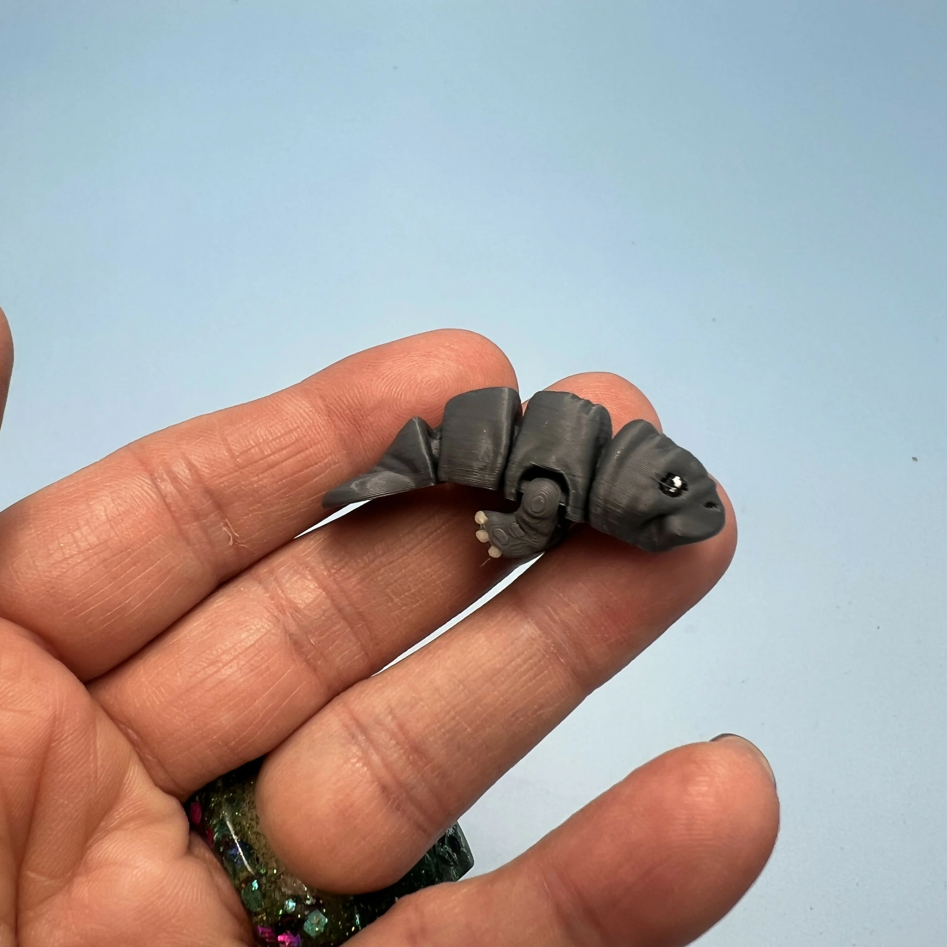 3D Printed Micro Miniatures: Articulated Sensory Fidget Animal friends Manatee, Skunk, Hedgehog, Spider & Capybara 3-5cm