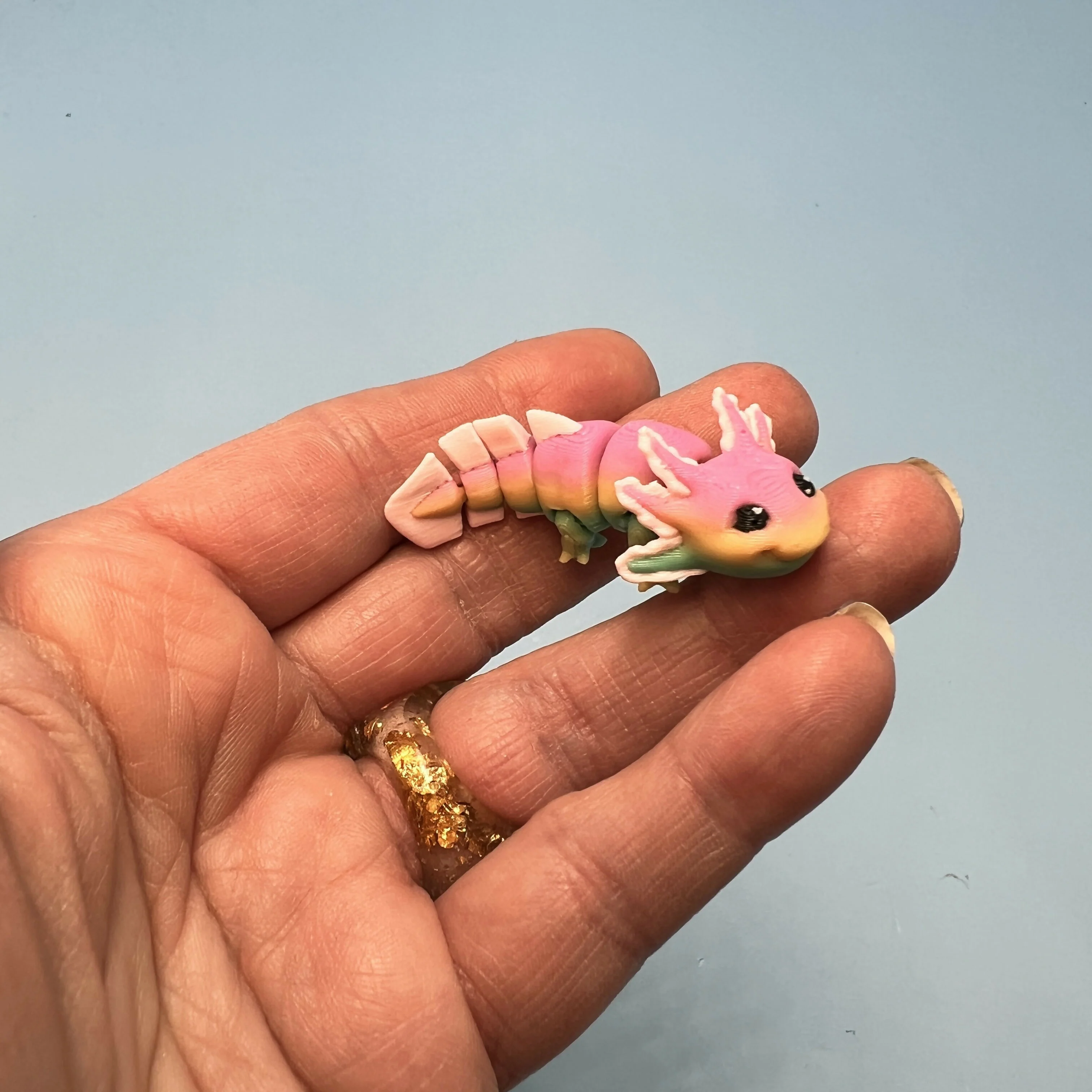 3D Printed Micro Miniatures: Articulated Sensory Fidget Animals friends, Axolotls 5cm - Image 10