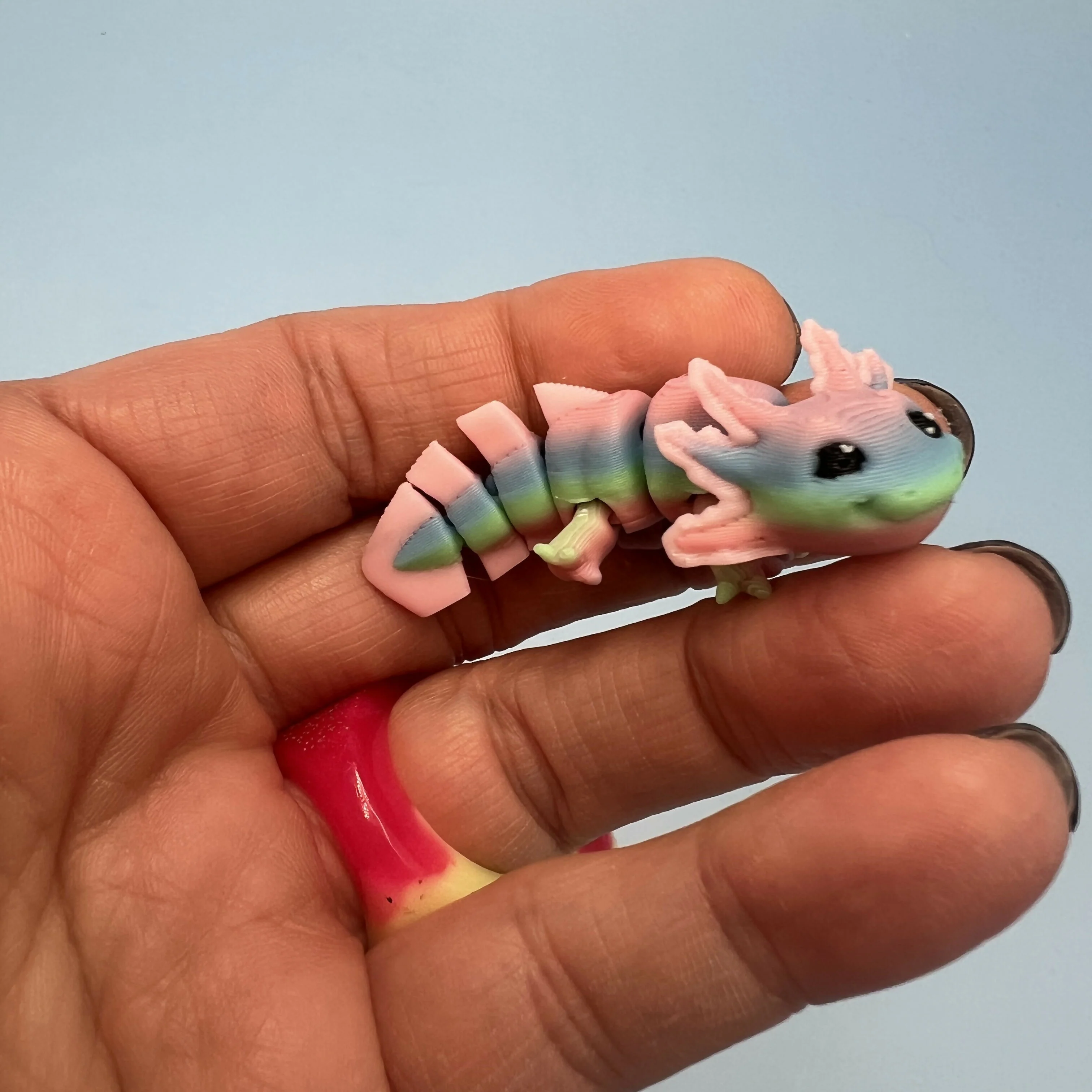 3D Printed Micro Miniatures: Articulated Sensory Fidget Animals friends, Axolotls 5cm - Image 3