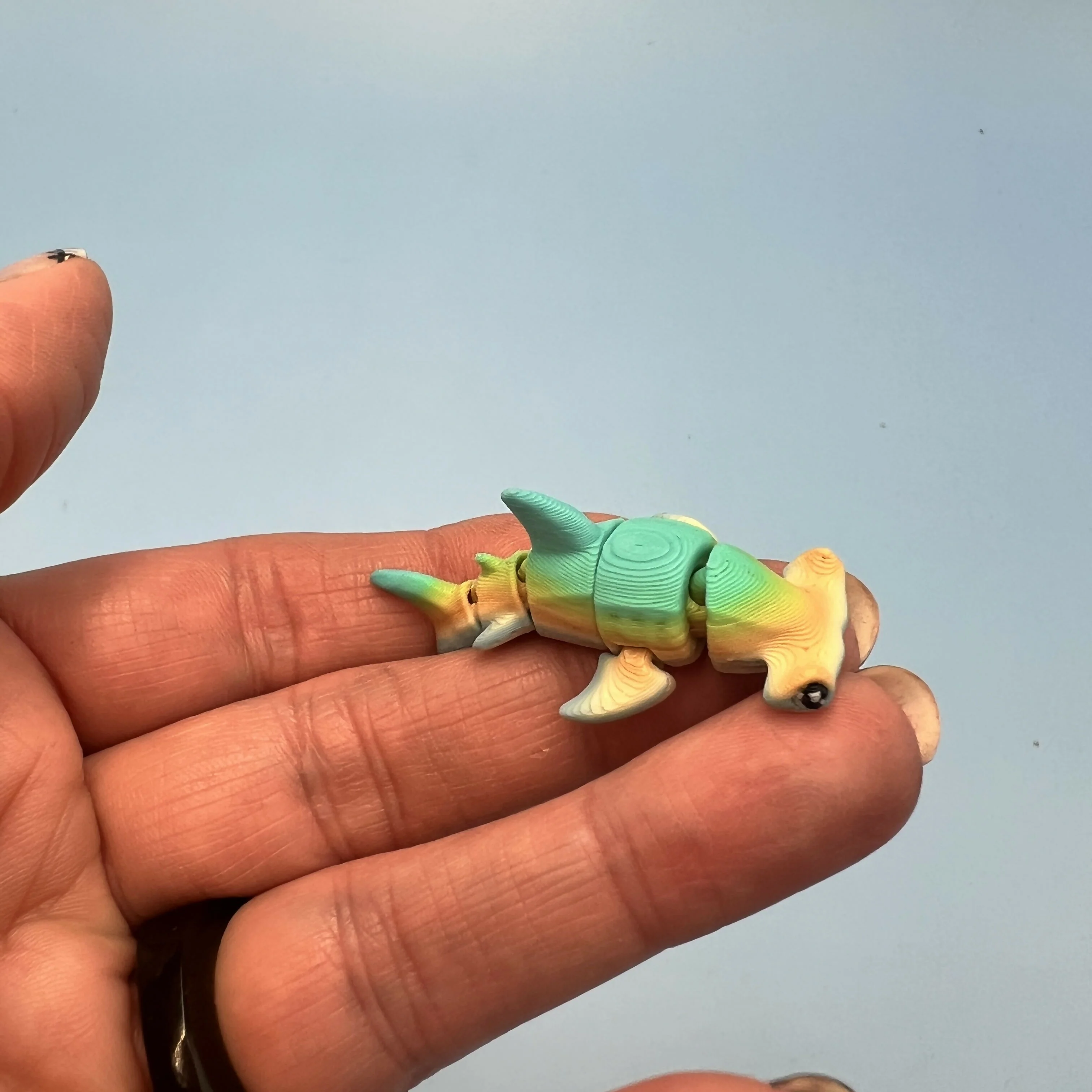 3D Printed Micro Miniatures: Articulated Sensory Fidget Animals friends, Lizards, Hammerhead Shark, Rabbits, Jackalopes 4-5cm - Image 5