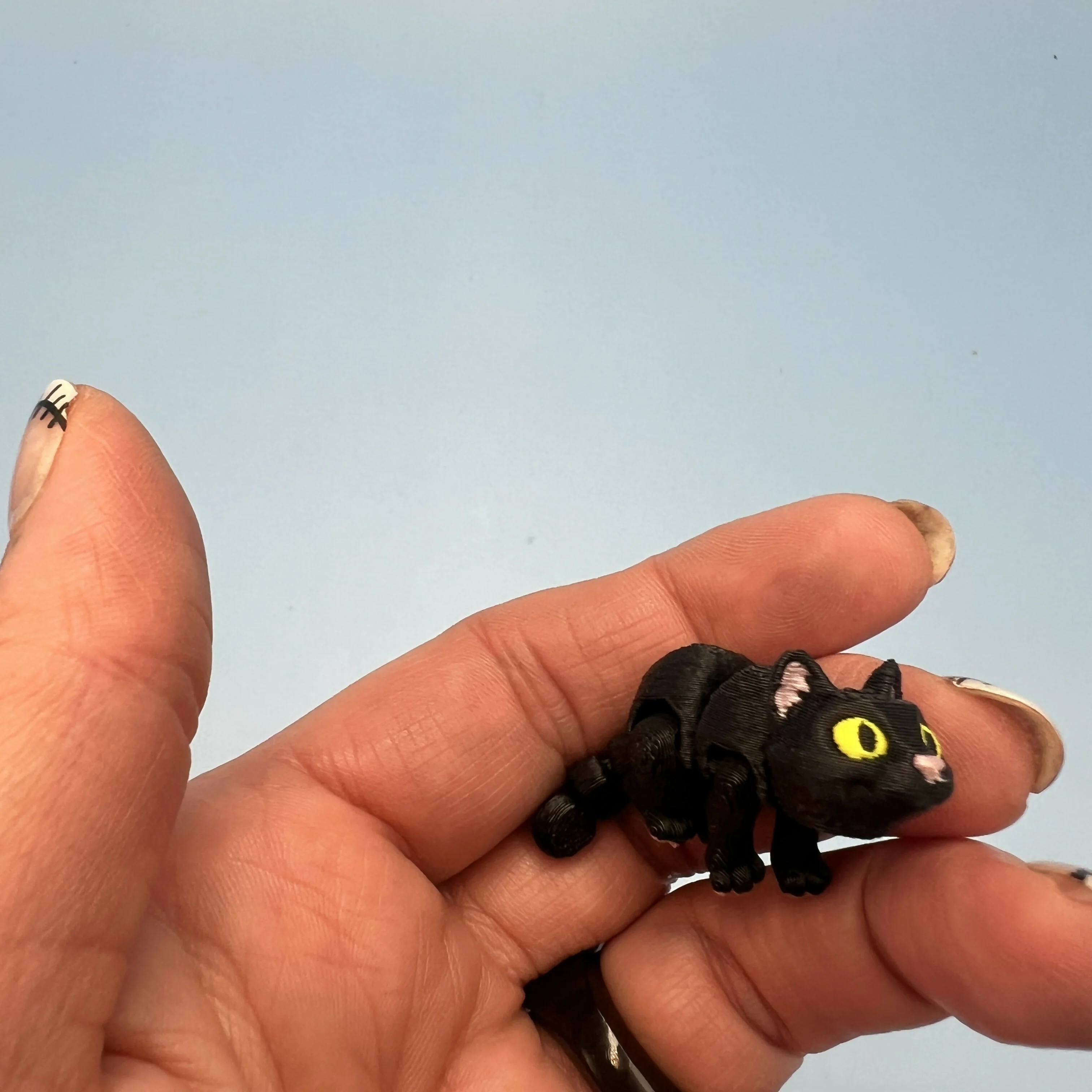 3D Printed Micro Miniatures: Articulated Sensory Fidget Animals friends, Tigers, Turtles, Cats, Dog, Rat, Green/Blue Shark 4-5cm - Image 3