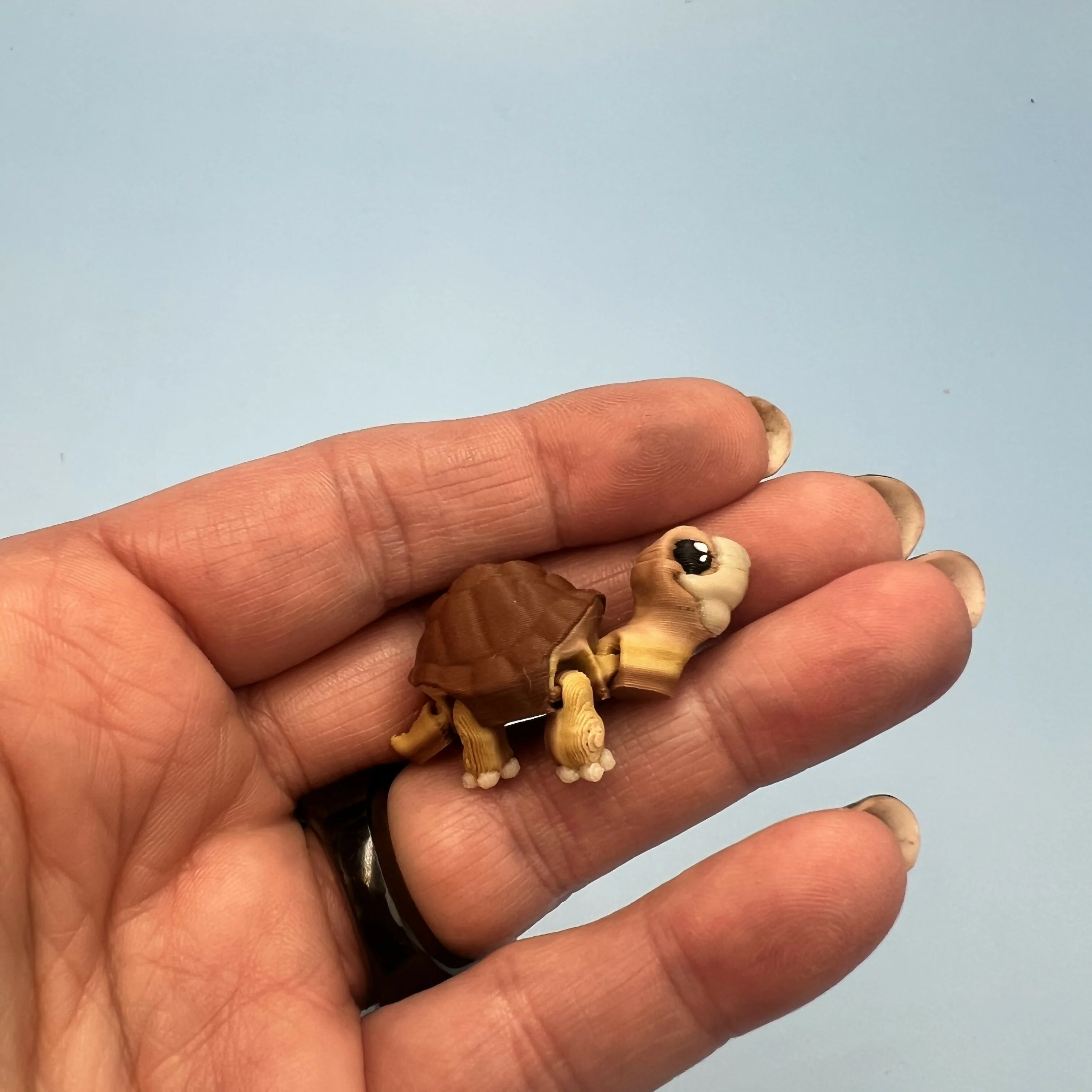 3D Printed Micro Miniatures: Articulated Sensory Fidget Animals friends, Tigers, Turtles, Cats, Dog, Rat, Green/Blue Shark 4-5cm - Image 6