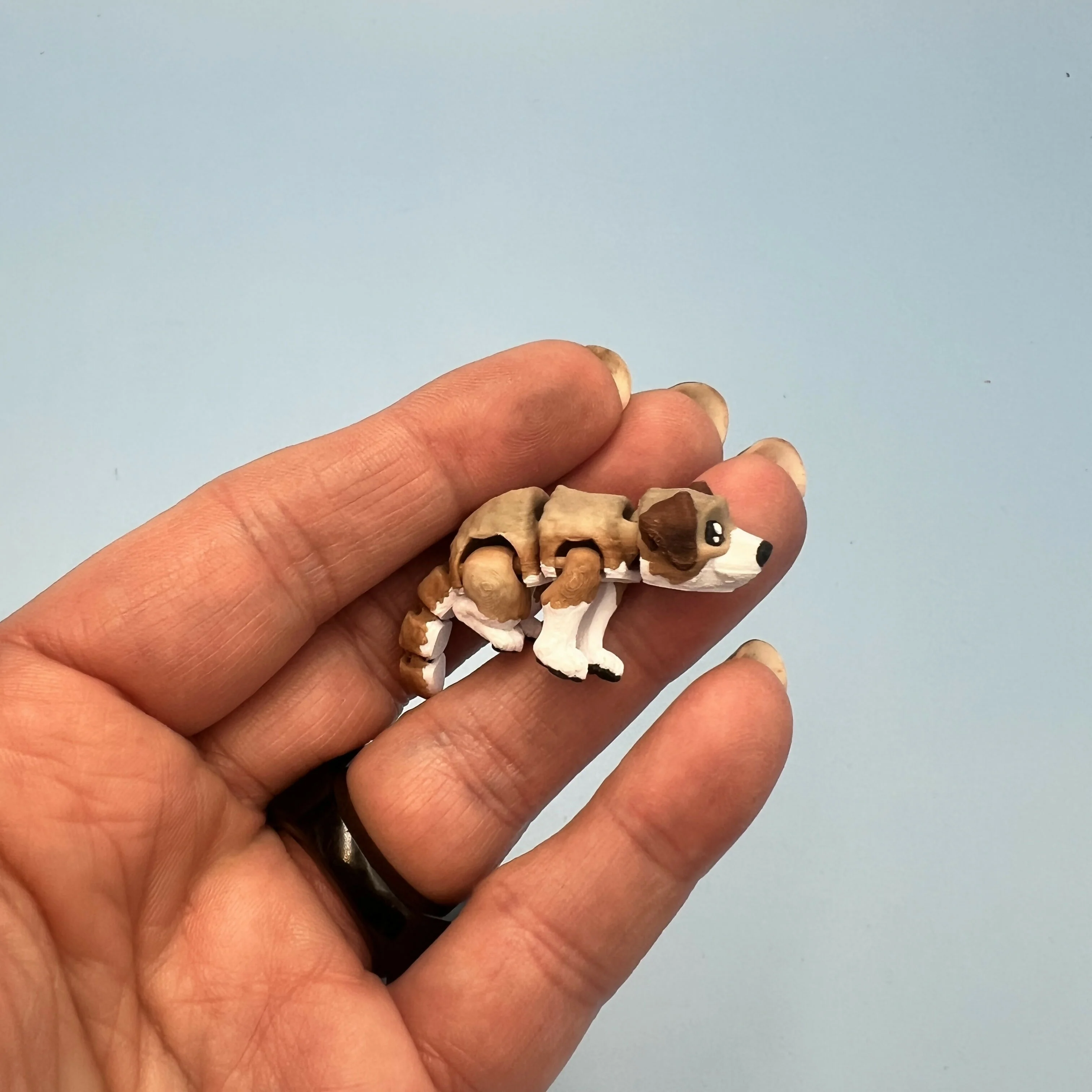 3D Printed Micro Miniatures: Articulated Sensory Fidget Animals friends, Tigers, Turtles, Cats, Dog, Rat, Green/Blue Shark 4-5cm - Image 7