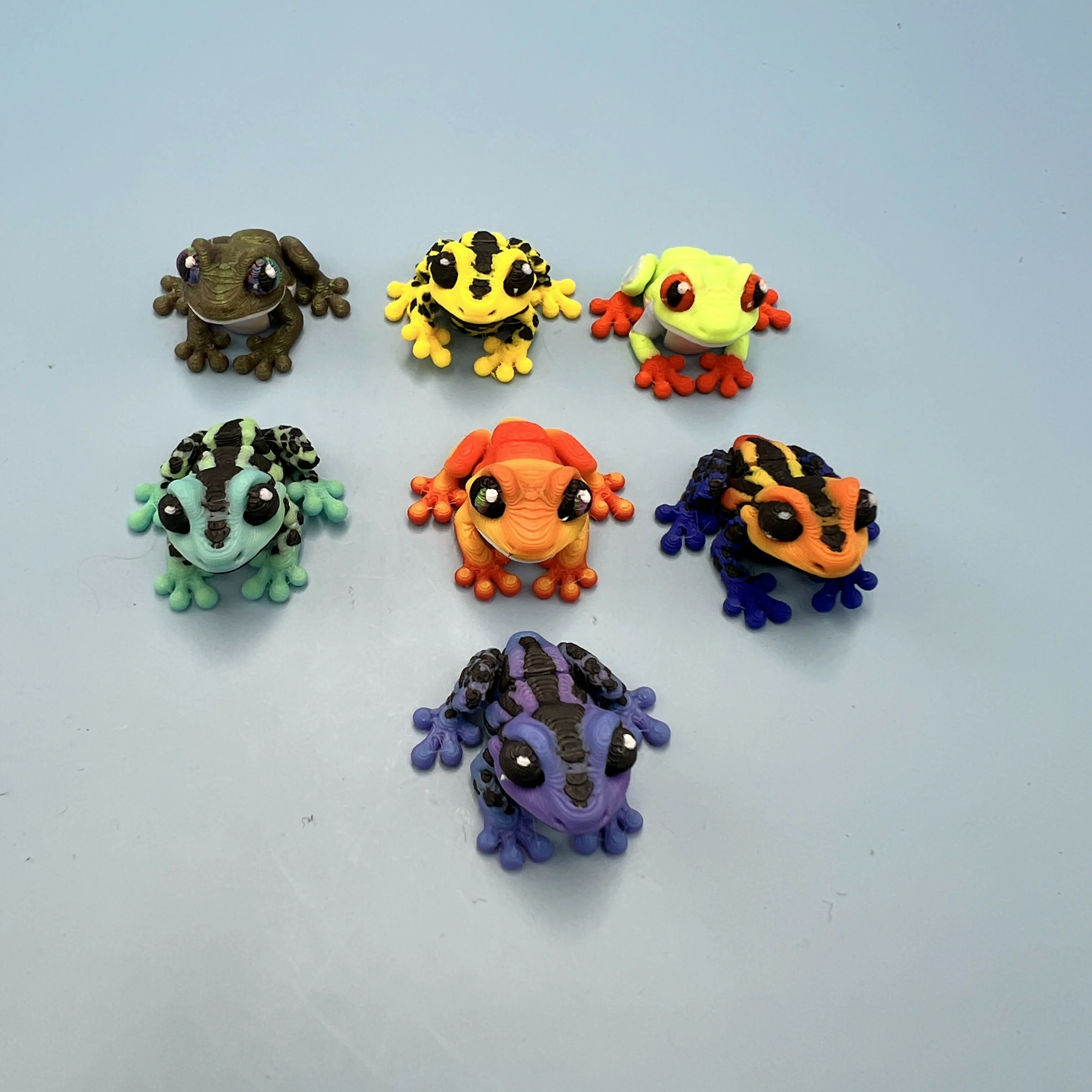 3D Printed Micro Miniatures: Articulated Sensory Fidget Animals friends Tree Frogs & dart frogs 3-4cm - Image 8