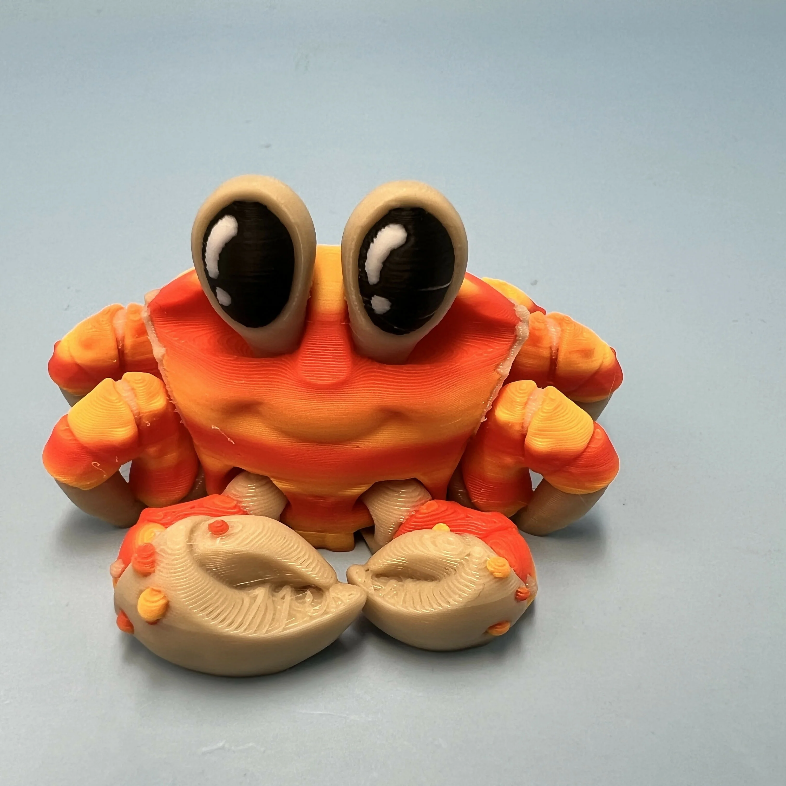 3D Printed SMALL: Articulated Sensory Fidget Animal friends Crab 6cm