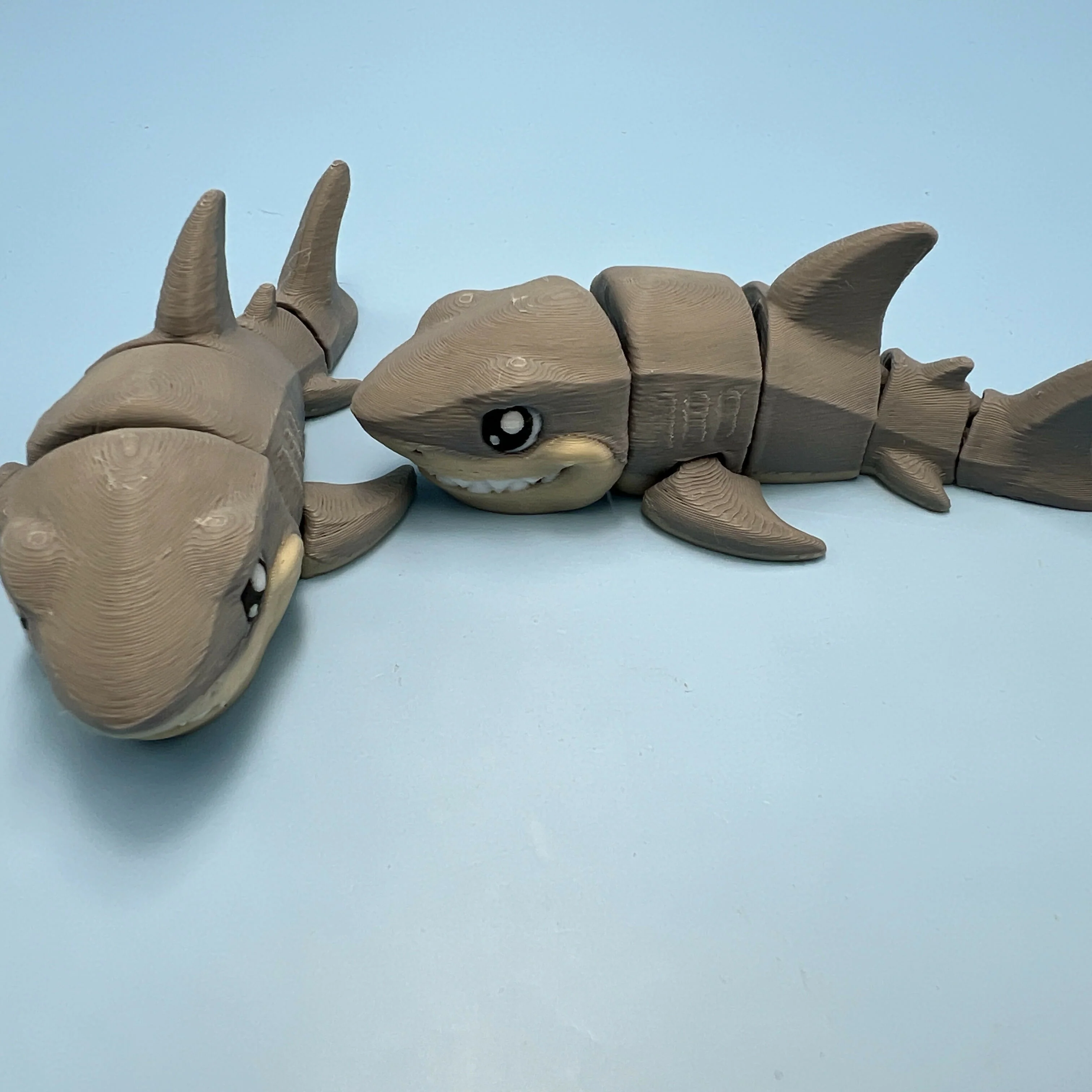3D Printed SMALL: Articulated Sensory Fidget Animal friends Shark 9cm - Image 2