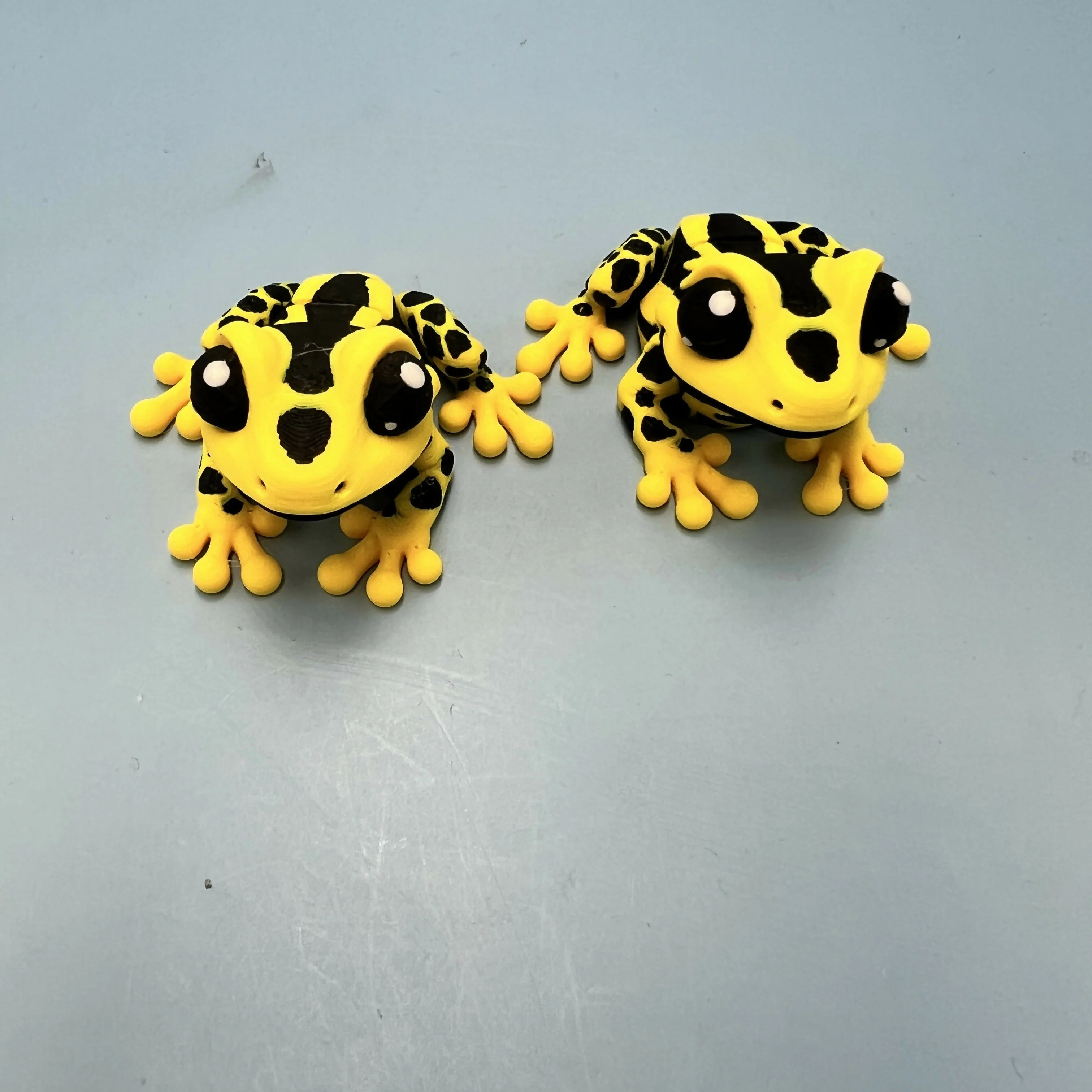 3D Printed SMALL: Articulated Sensory Fidget Animal friends Yellow Dart Frog 5cm - Image 4