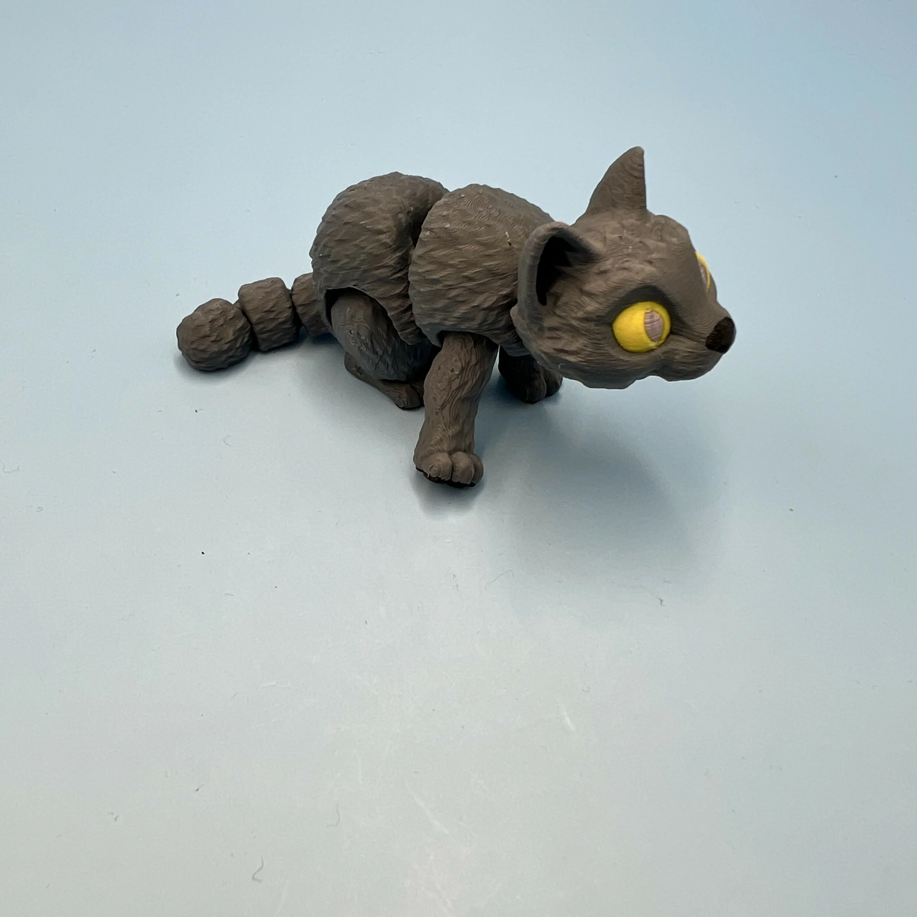 3D Printed SMALL: Articulated Sensory Fidget Animals friends Cats (Black / Grey / Rainbow / Orange) 10.5cm