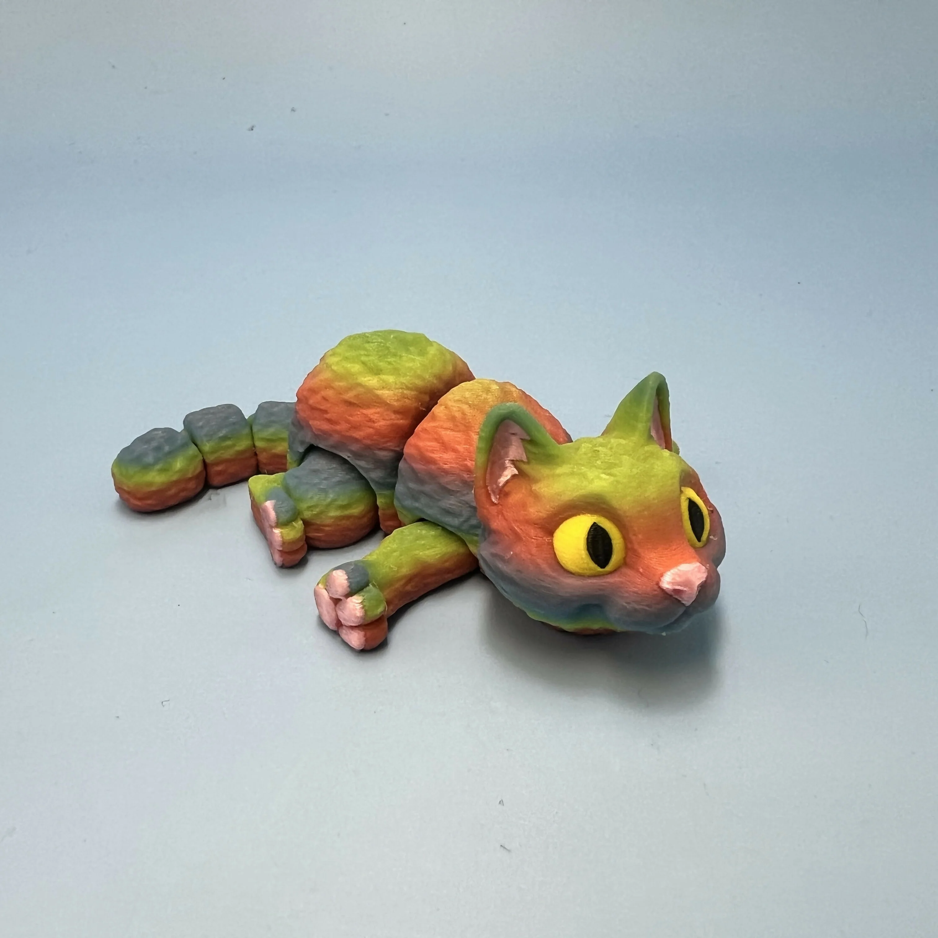 3D Printed SMALL: Articulated Sensory Fidget Animals friends Cats (Black / Grey / Rainbow / Orange) 10.5cm - Image 10