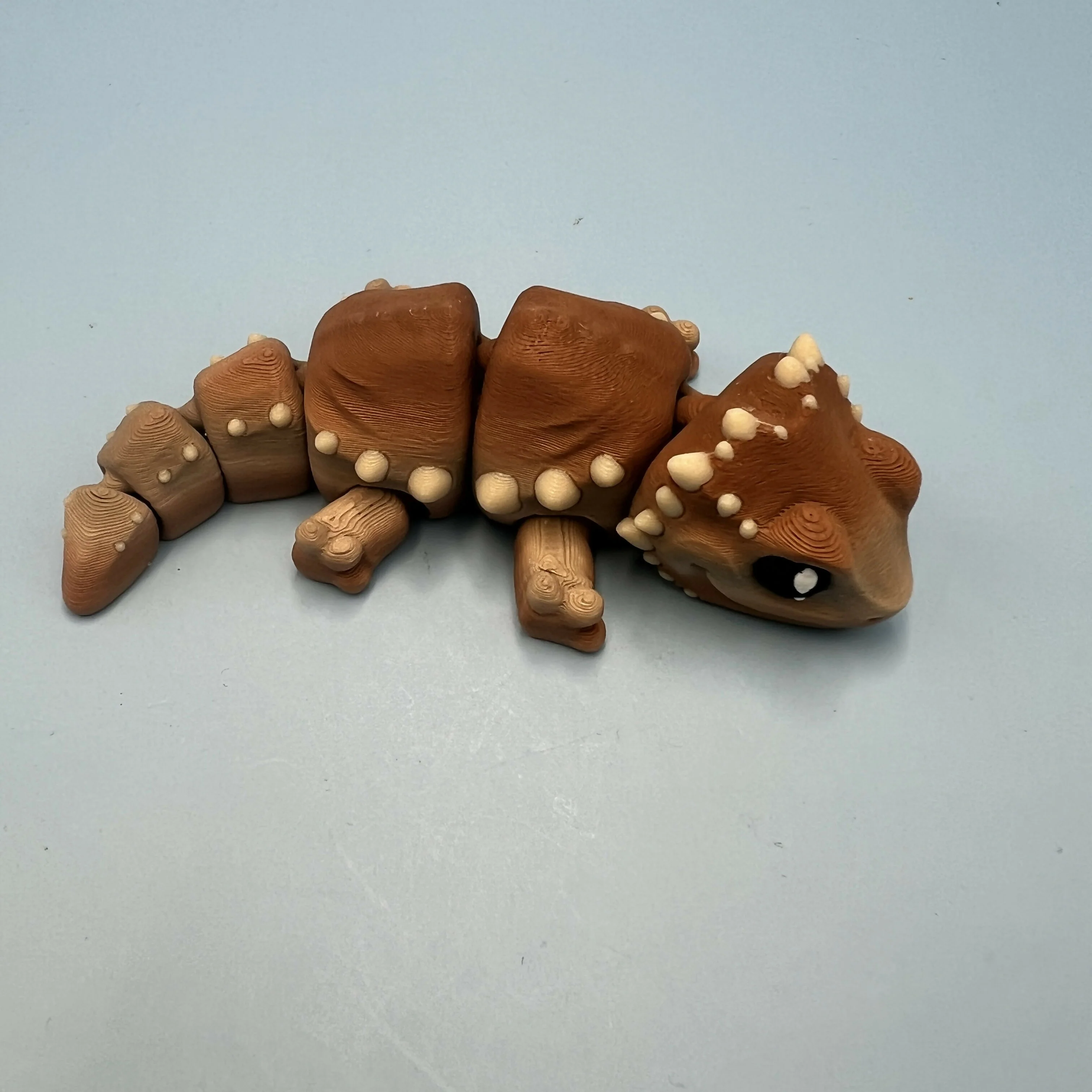 3D Printed SMALL: Articulated Sensory Fidget Animals friends Lizards (Brown / Green & black) 10cm
