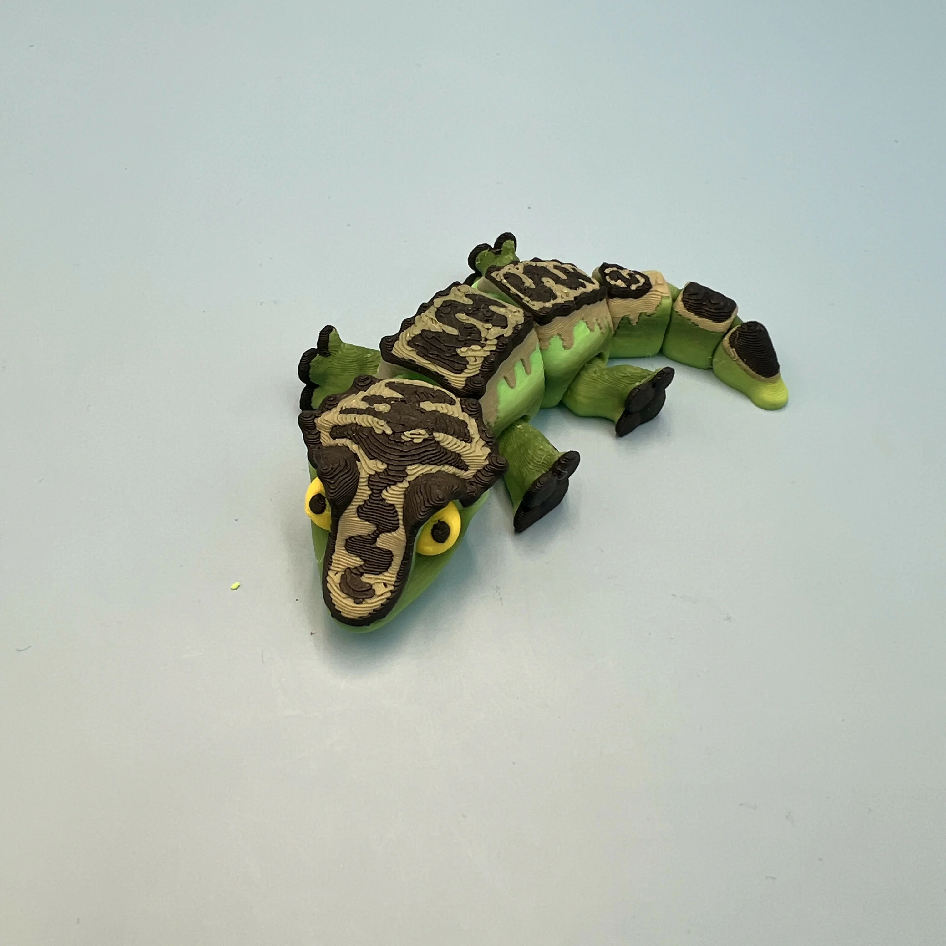 3D Printed SMALL: Articulated Sensory Fidget Animals friends Lizards (Brown / Green & black) 10cm - Image 2