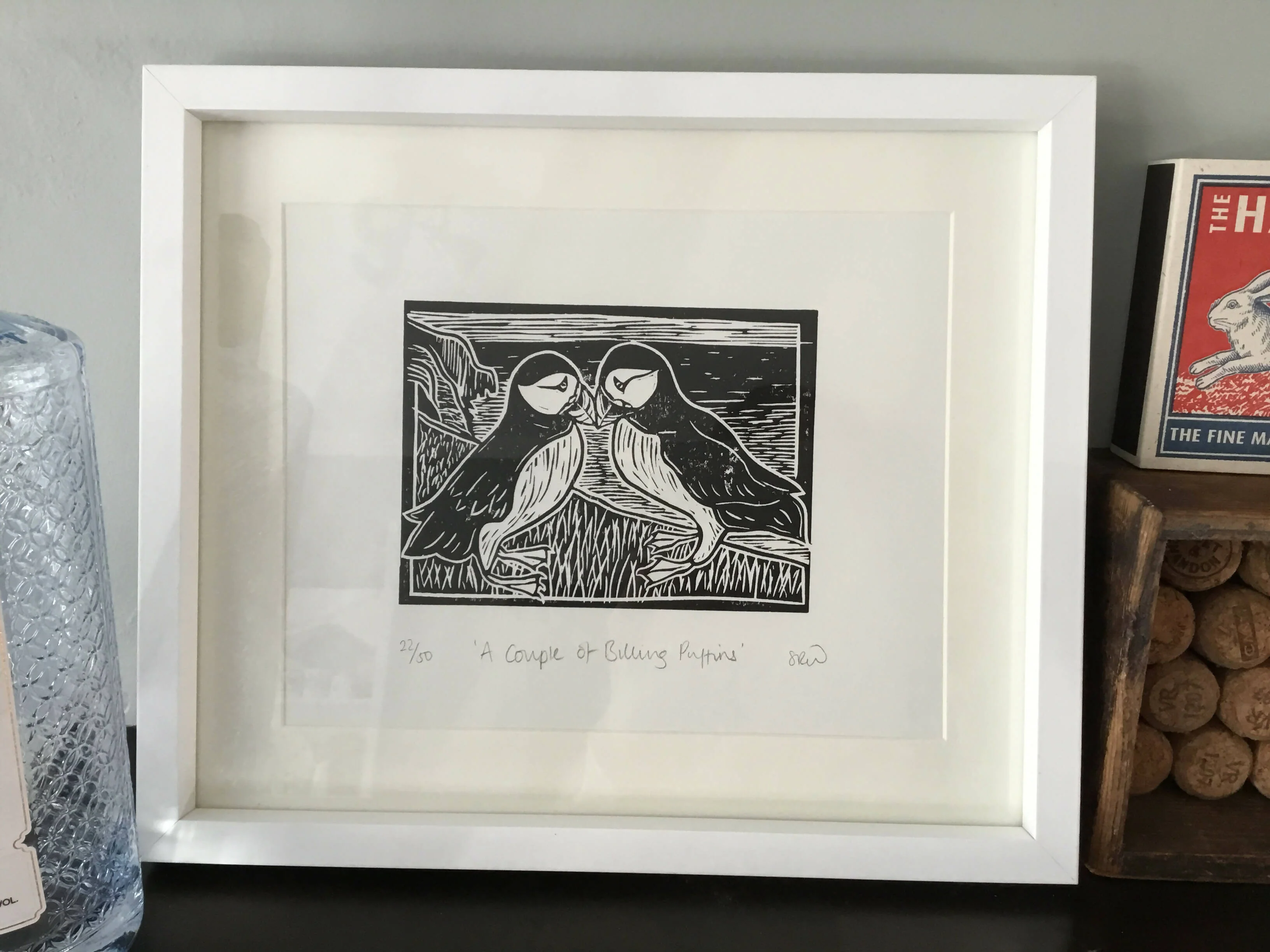 ‘A Couple of Billing Puffins’ Limited Edition Lino Cut Print - Image 10