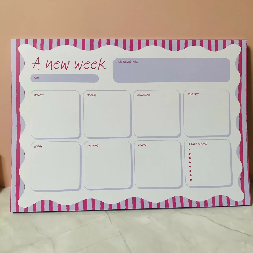 A New Week A4 Weekly Planner Pad
