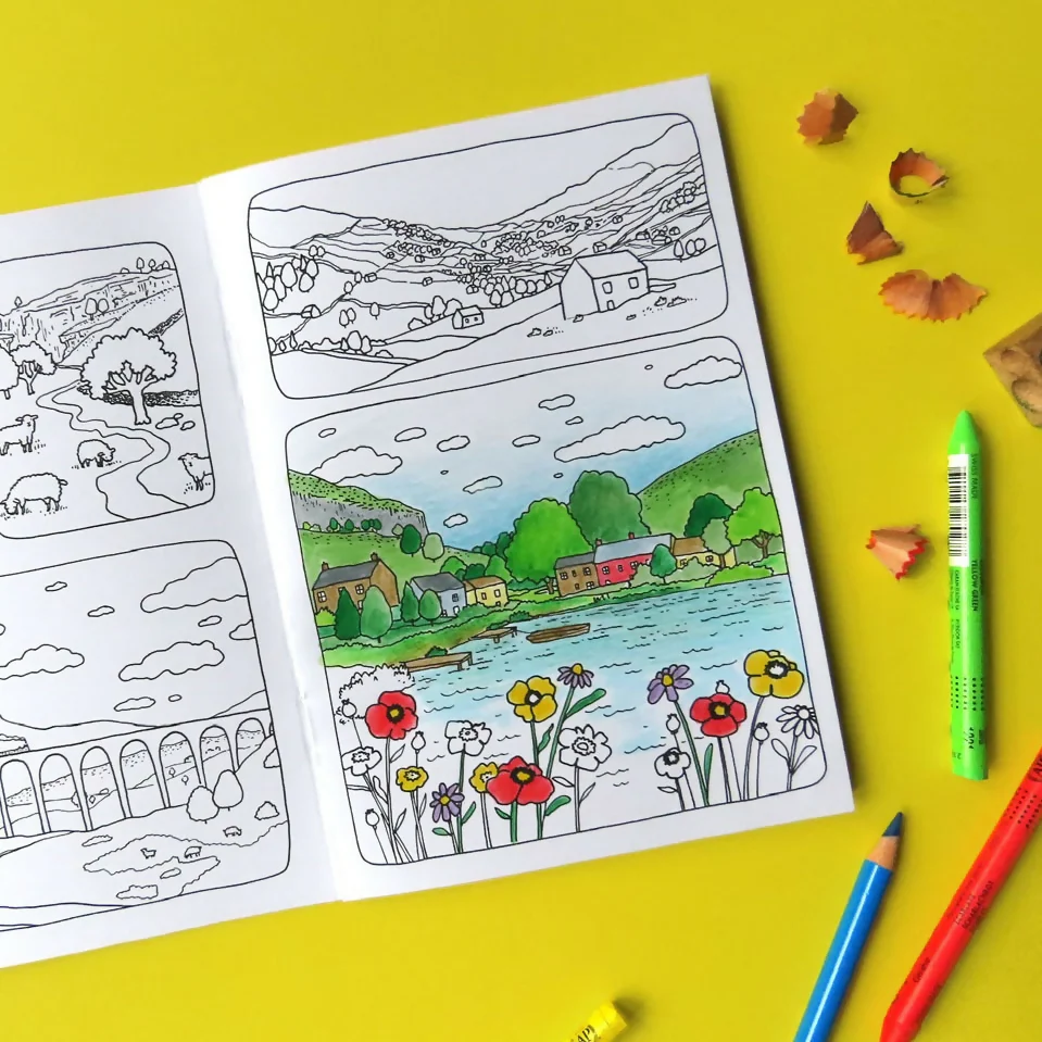 A Very Yorkshire Colouring Book - Adult Mindful Colouring - Image 3