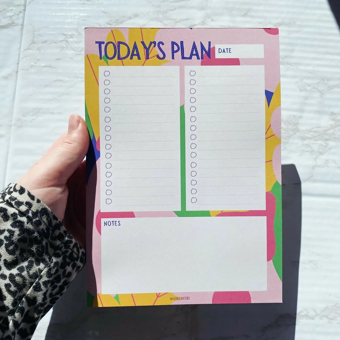 Bright Blooms - Todays Plan Notepad A5