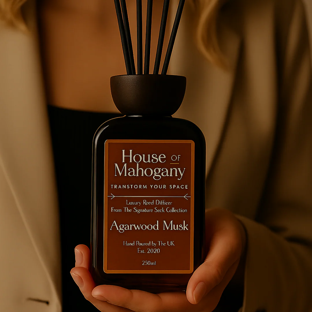 Agarwood Musk Reed Diffuser & Black Fibre Sticks - Image 2
