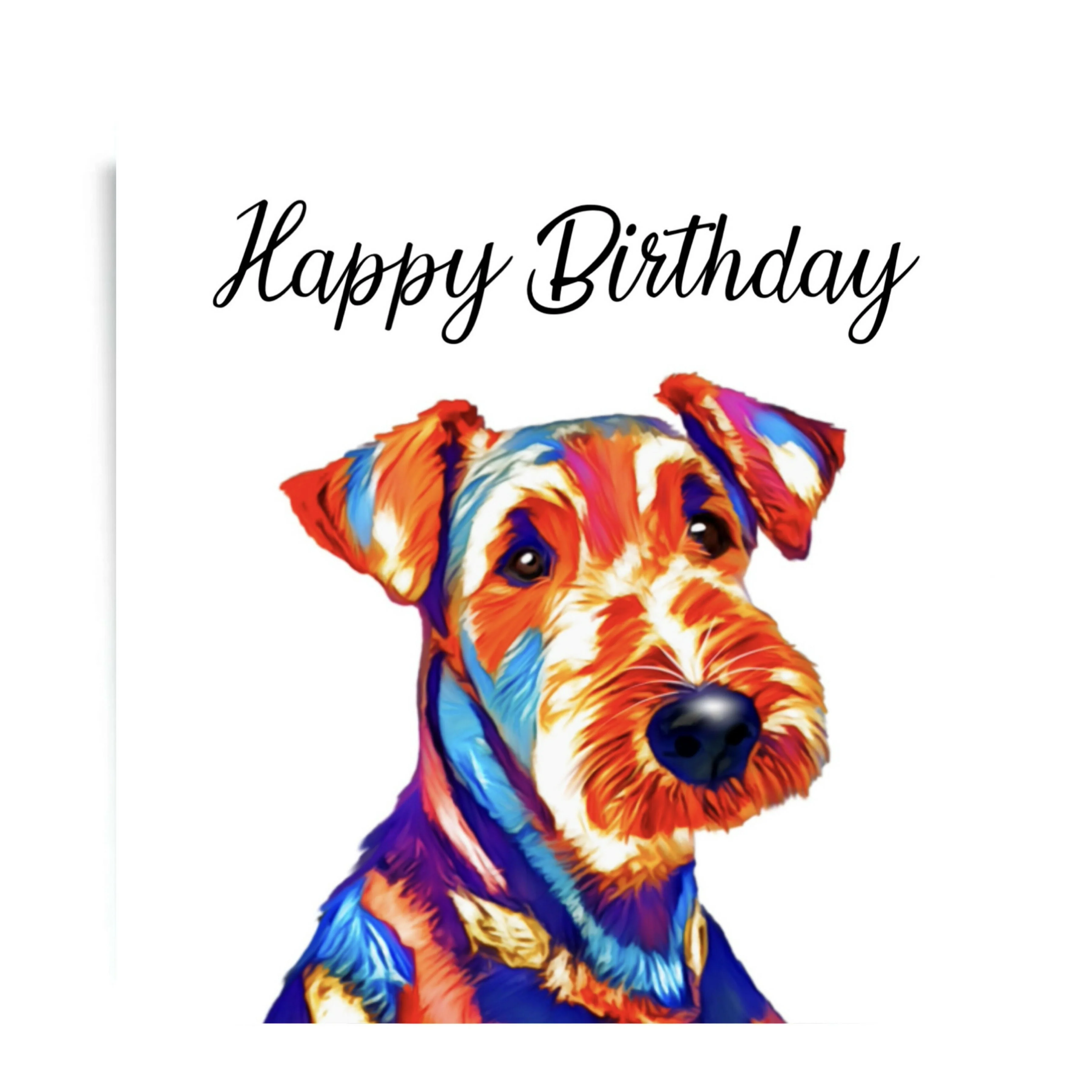 AIREDALE TERRIER DOG GREETINGS CARD