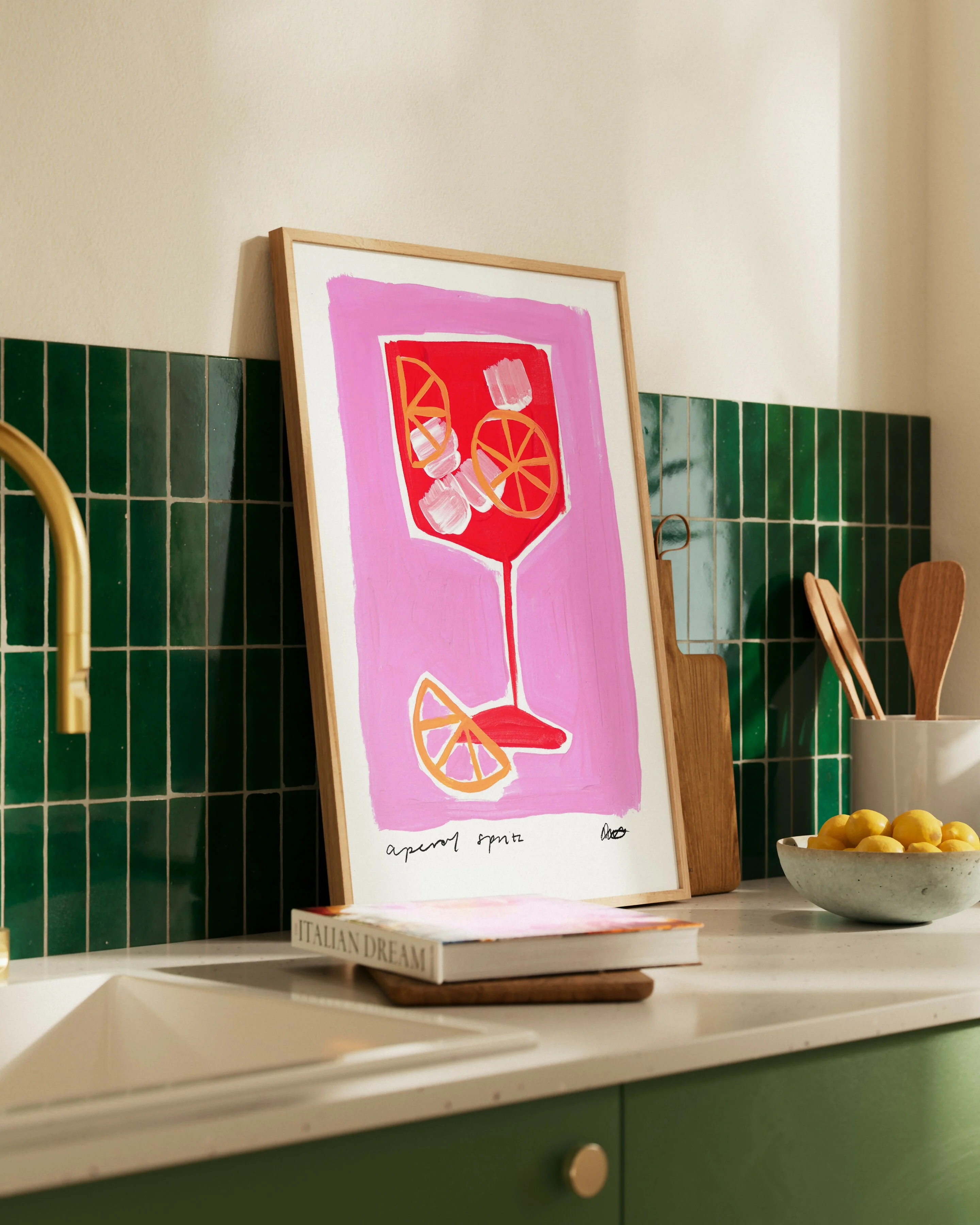 Aperol Spritz Cocktail Art Print - Image 3