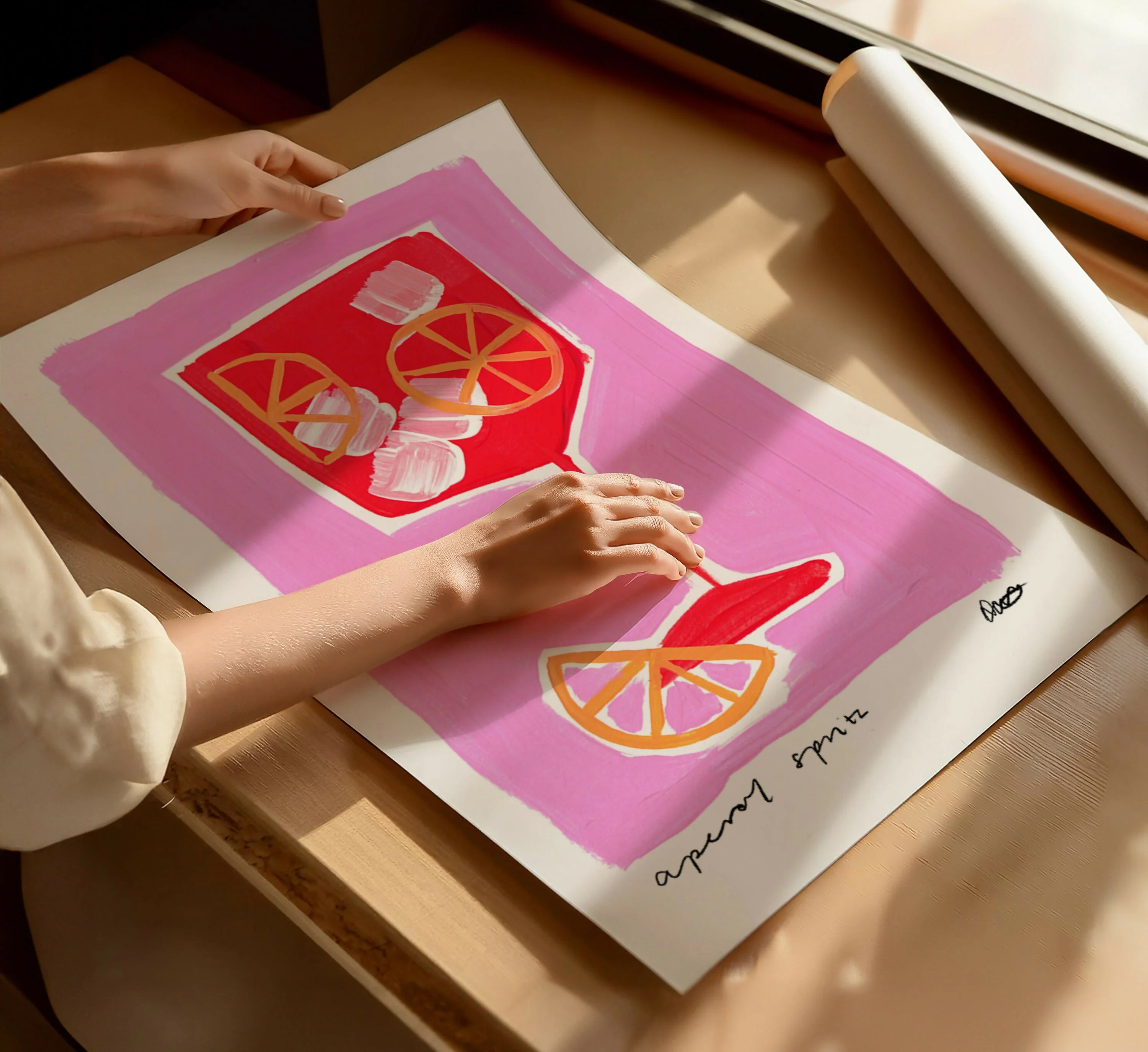 Aperol Spritz Cocktail Art Print - Image 4