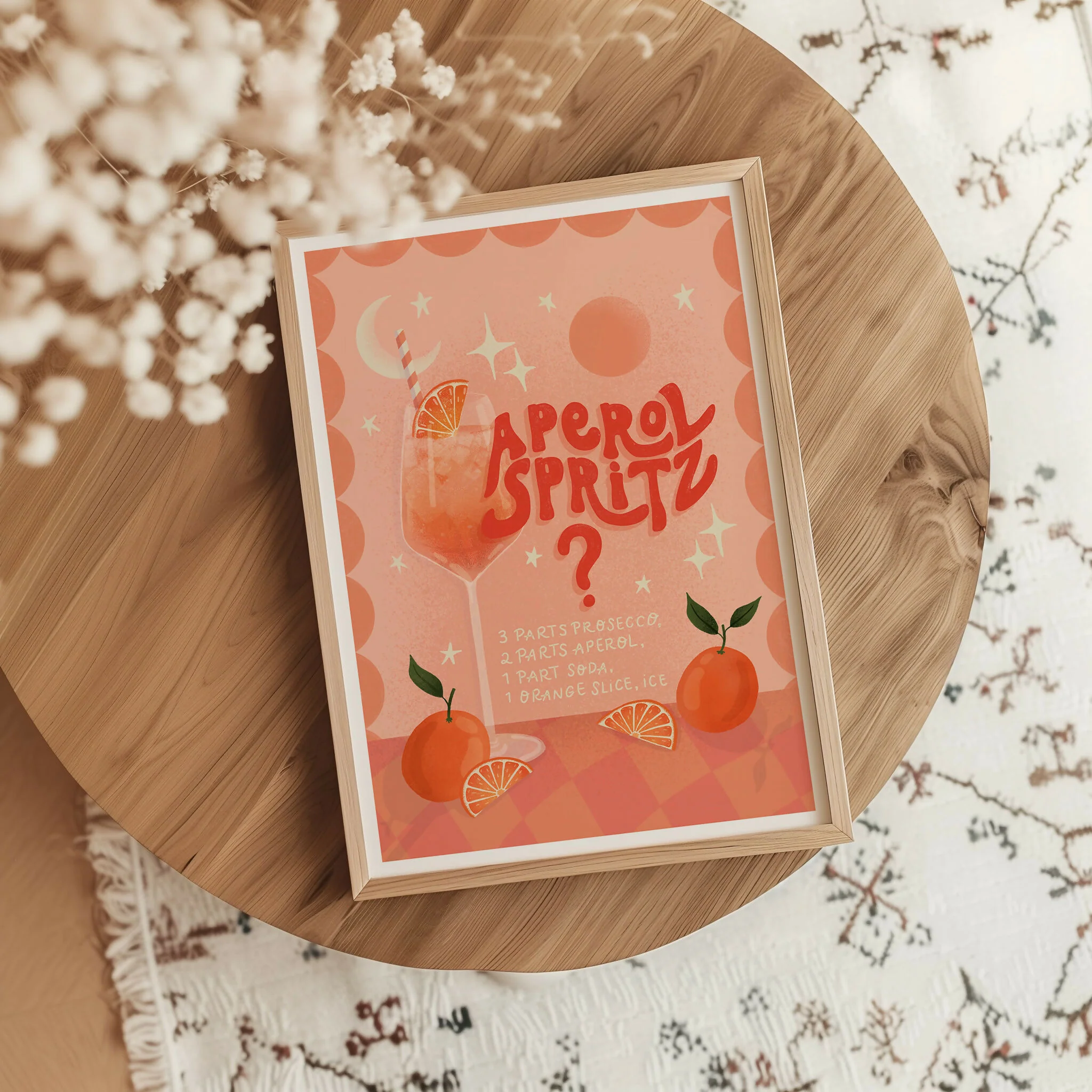 Aperol Spritz Recipe Art Print: Kitchen Cocktail Illustration - Image 4