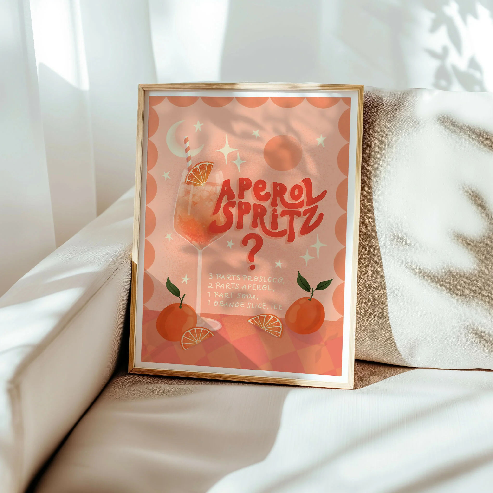 Aperol Spritz Recipe Art Print: Kitchen Cocktail Illustration - Image 5