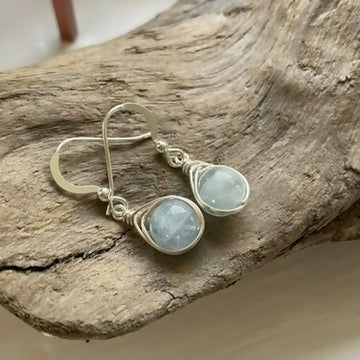 Aquamarine Drop Earrings, Sterling Silver - Image 4