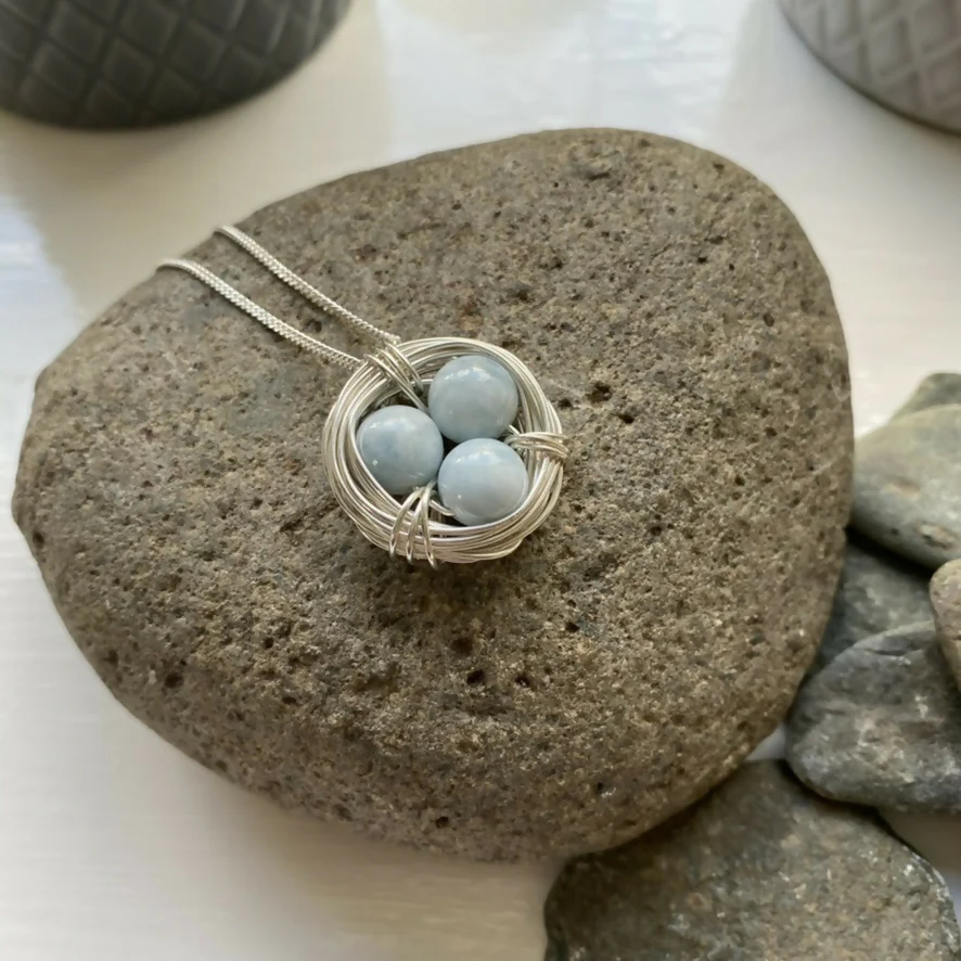 Aquamarine Nest Necklace, Sterling Silver - Image 7