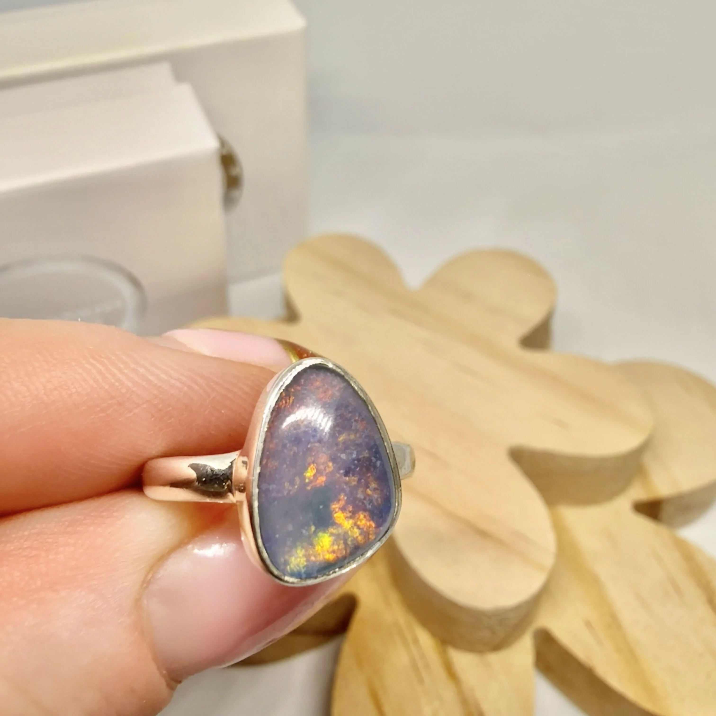 AUSTRALIAN OPAL RING SIZE L 1/2 - Image 2