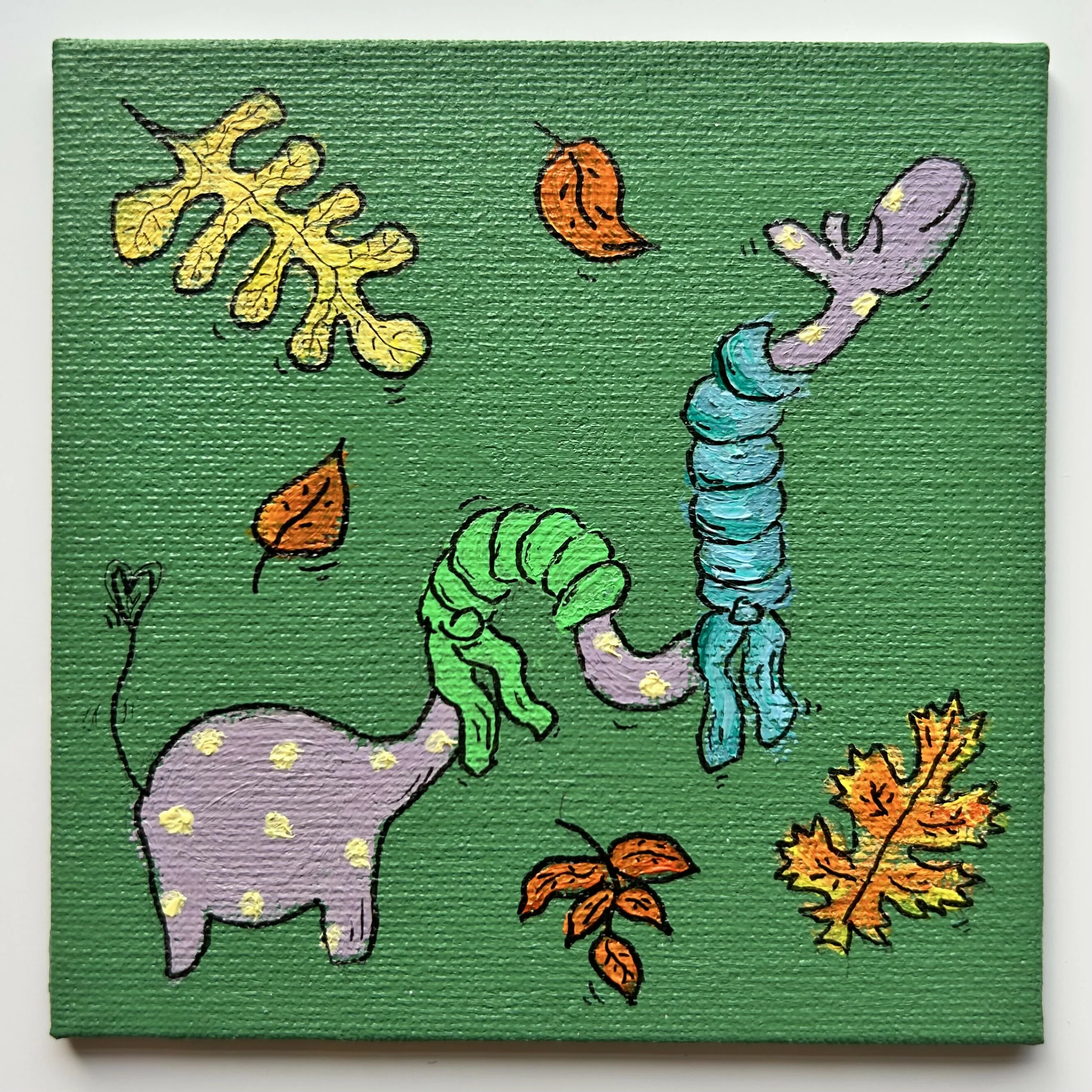 Autumnal Giraffes Original Artwork - Image 2