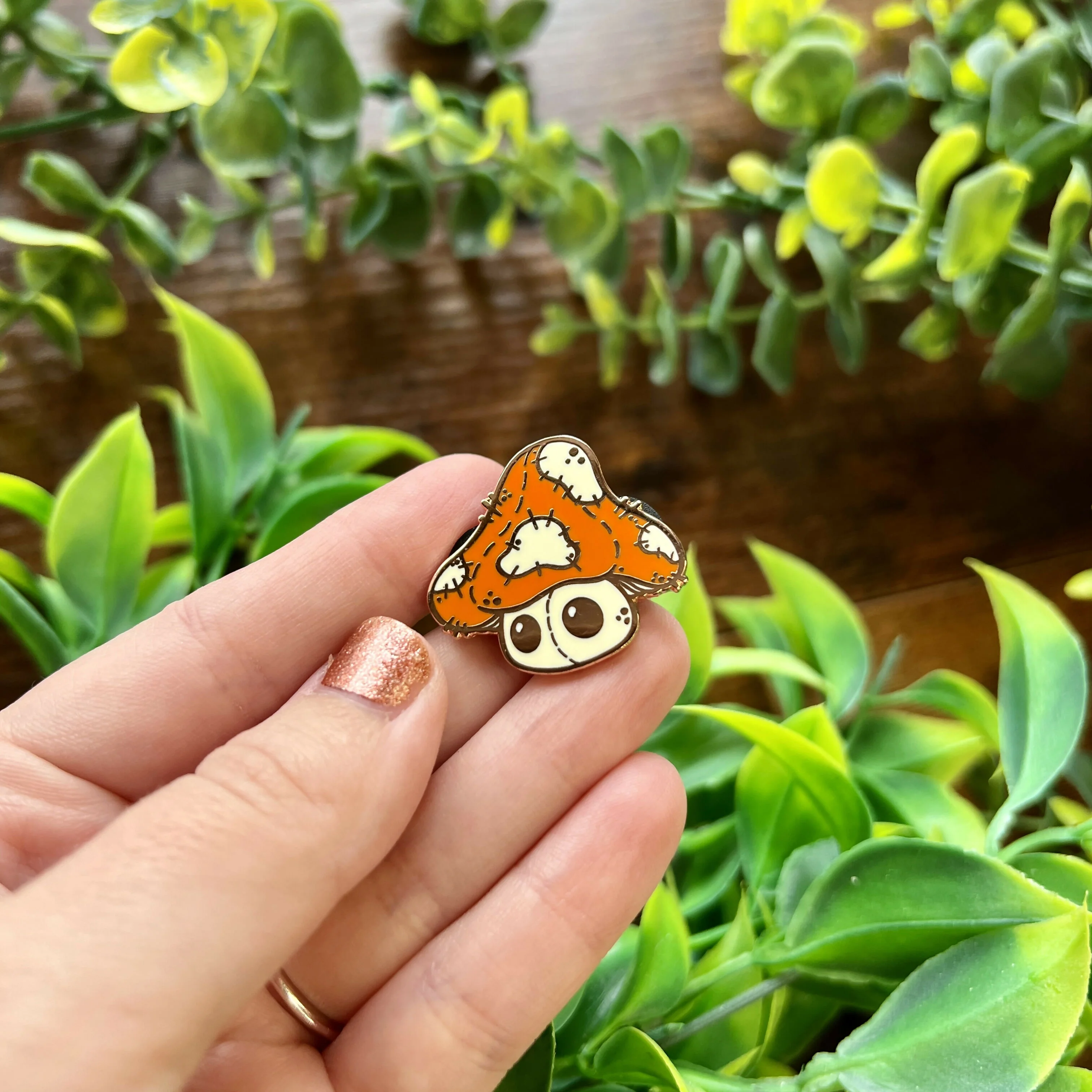 B Grade Plushroom the Mushroom Enamel Pin - Image 4