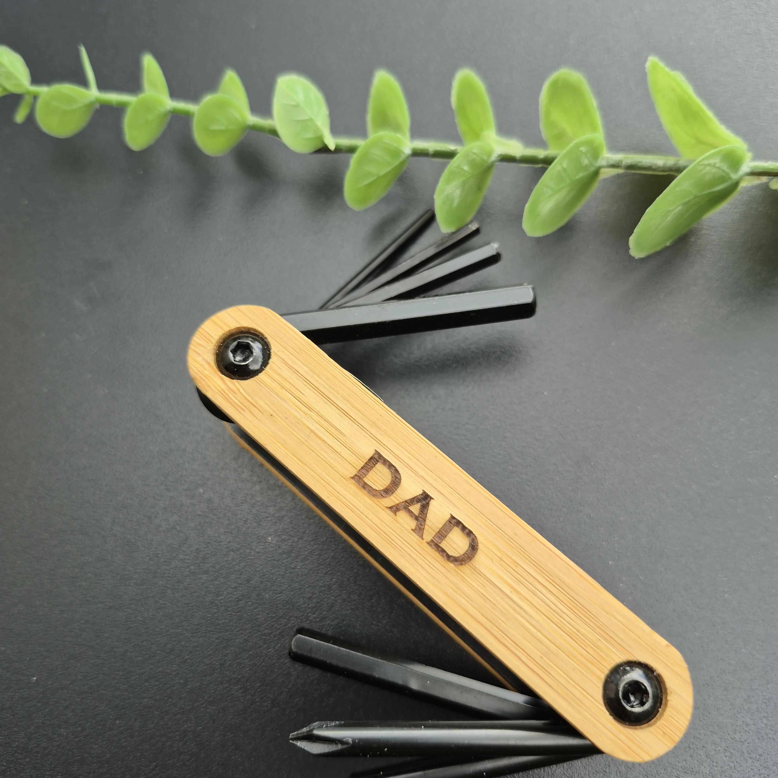 Bamboo Allen Key tool | Engraved Hex Key | Eco-Friendly DIY Gift | Handyman & Cyclist Tool - DAD - Image 3