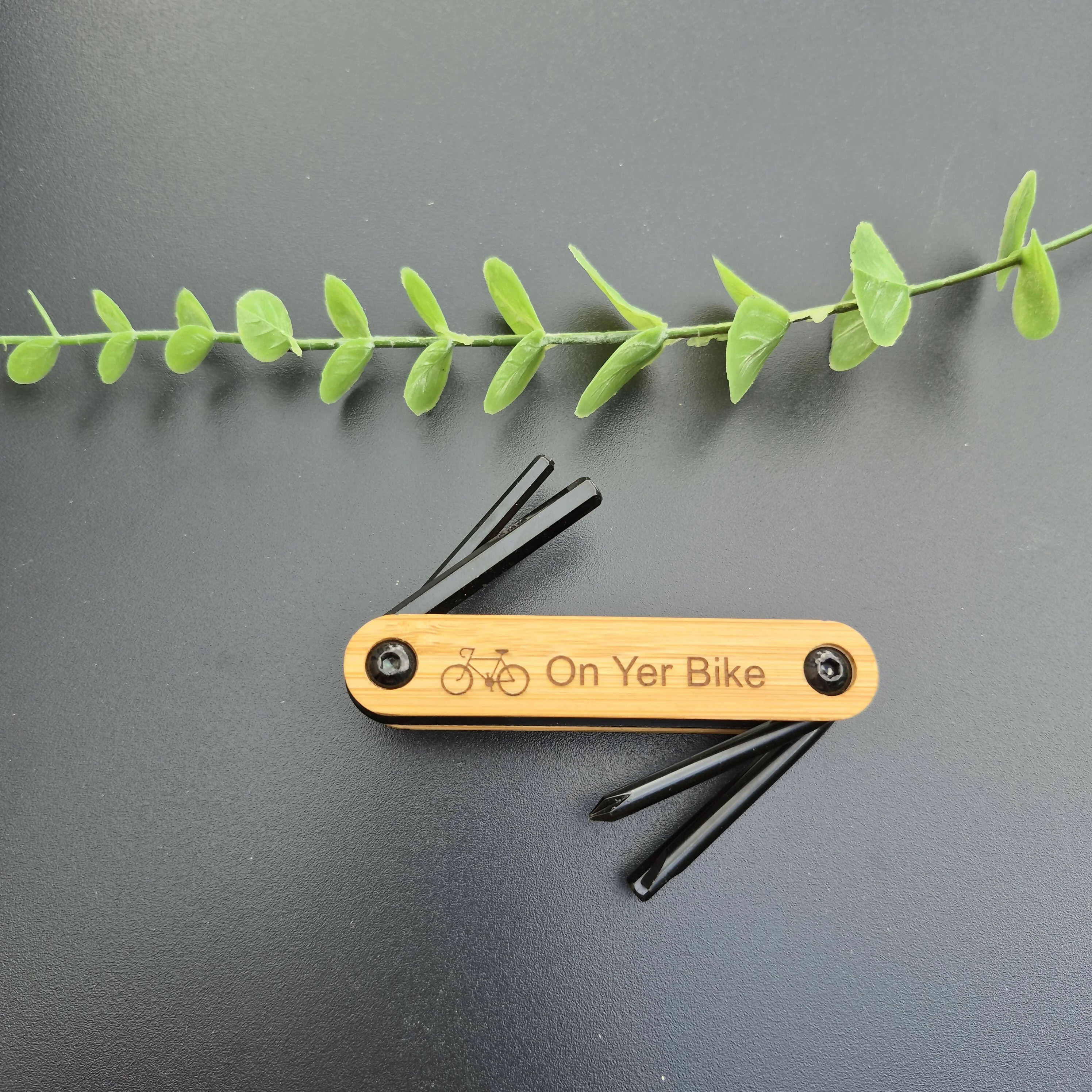 Bamboo Allen Key tool | Engraved Hex Key | Eco-Friendly DIY Gift | Handyman & Cyclist Tool - On Yer Bike