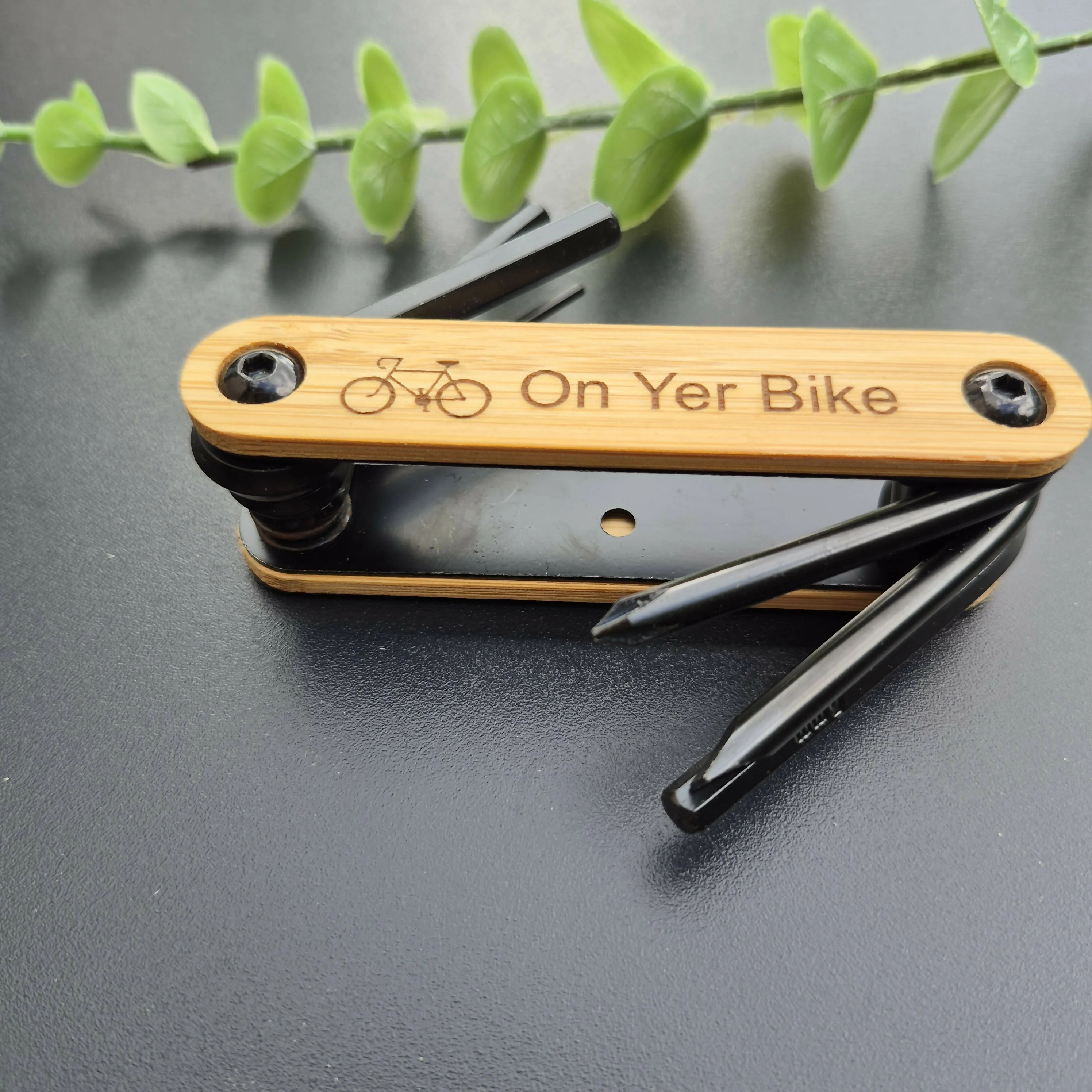 Bamboo Allen Key tool | Engraved Hex Key | Eco-Friendly DIY Gift | Handyman & Cyclist Tool - On Yer Bike - Image 2