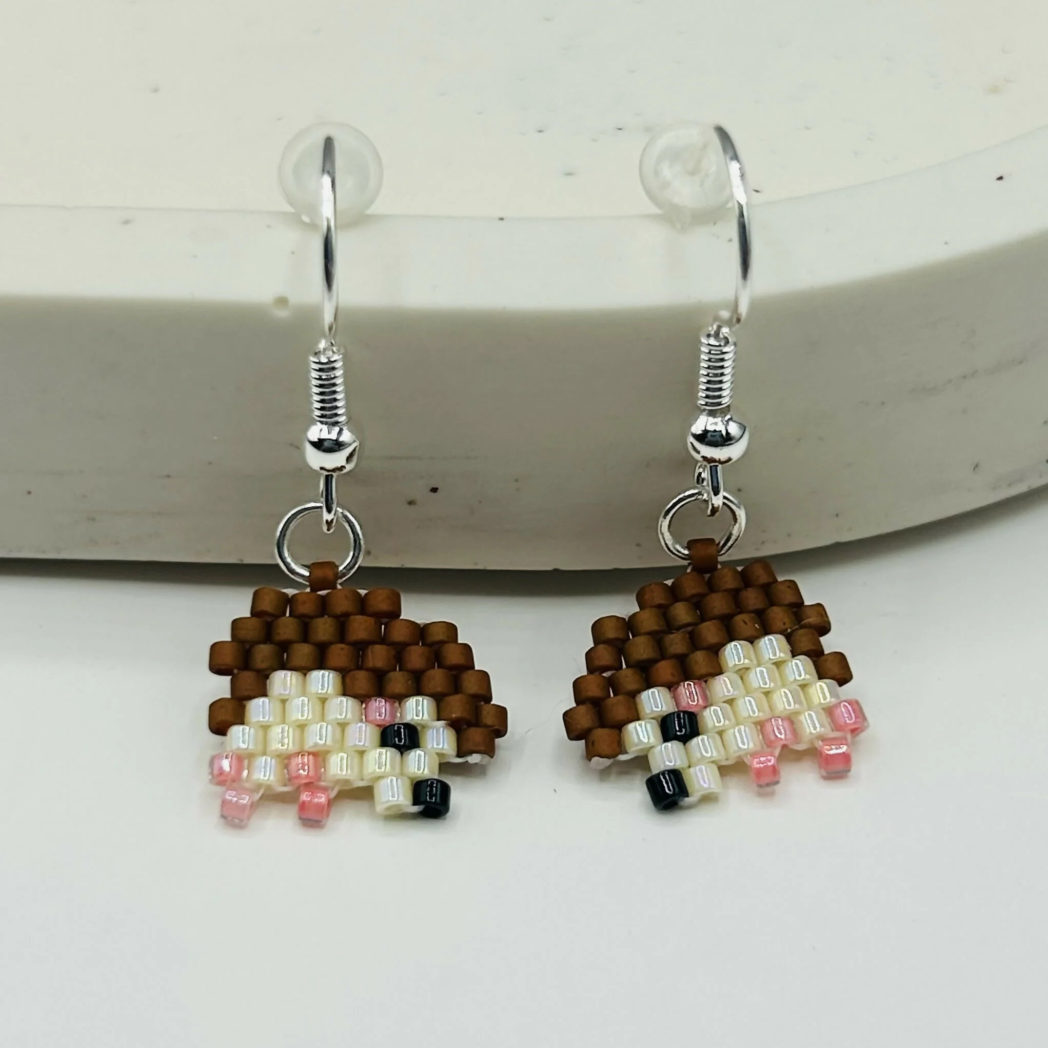 Beaded Animal Earrings – Handmade Seed Bead Jewellery - Image 2