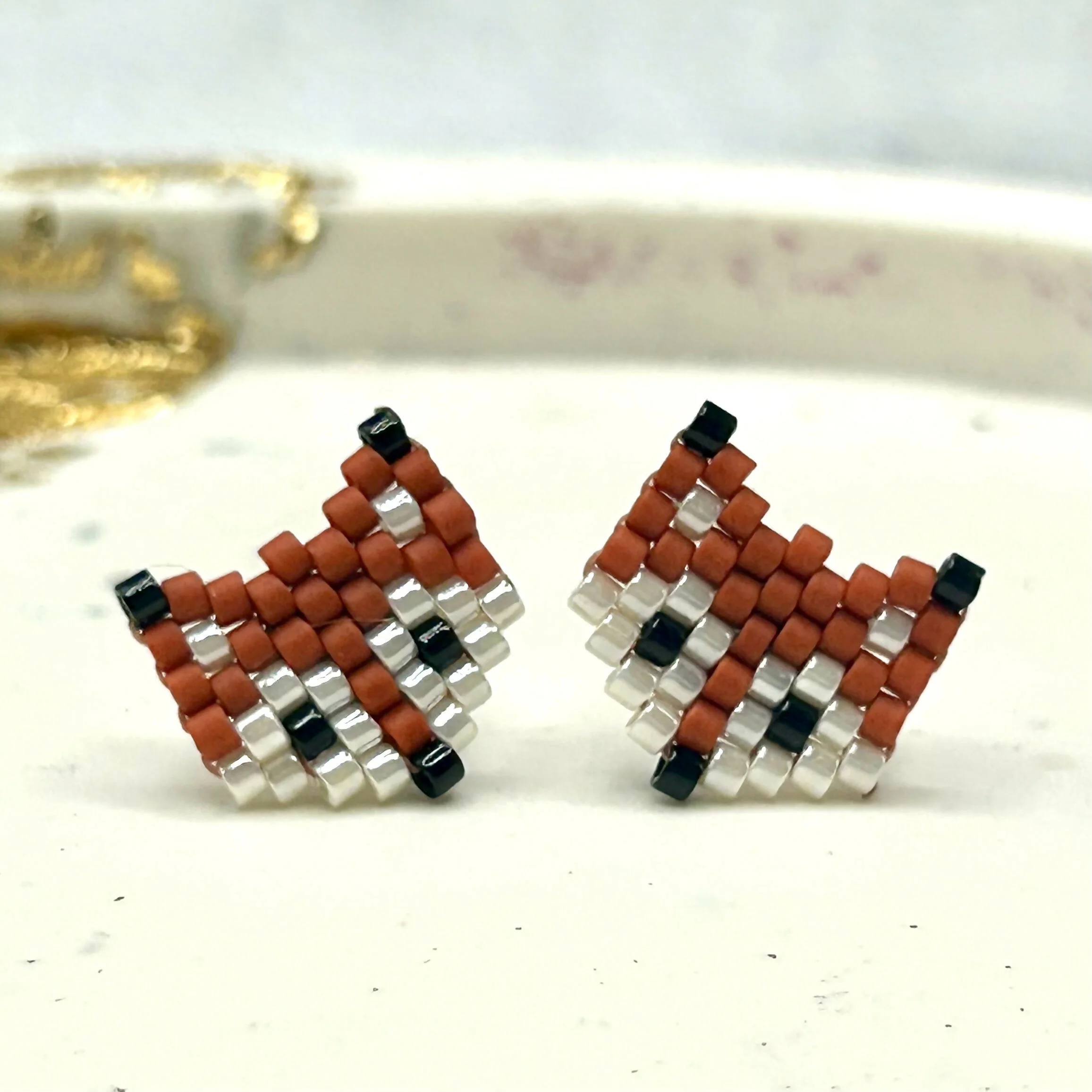 Beaded Animal Earrings – Handmade Studs Various Designs - Image 6