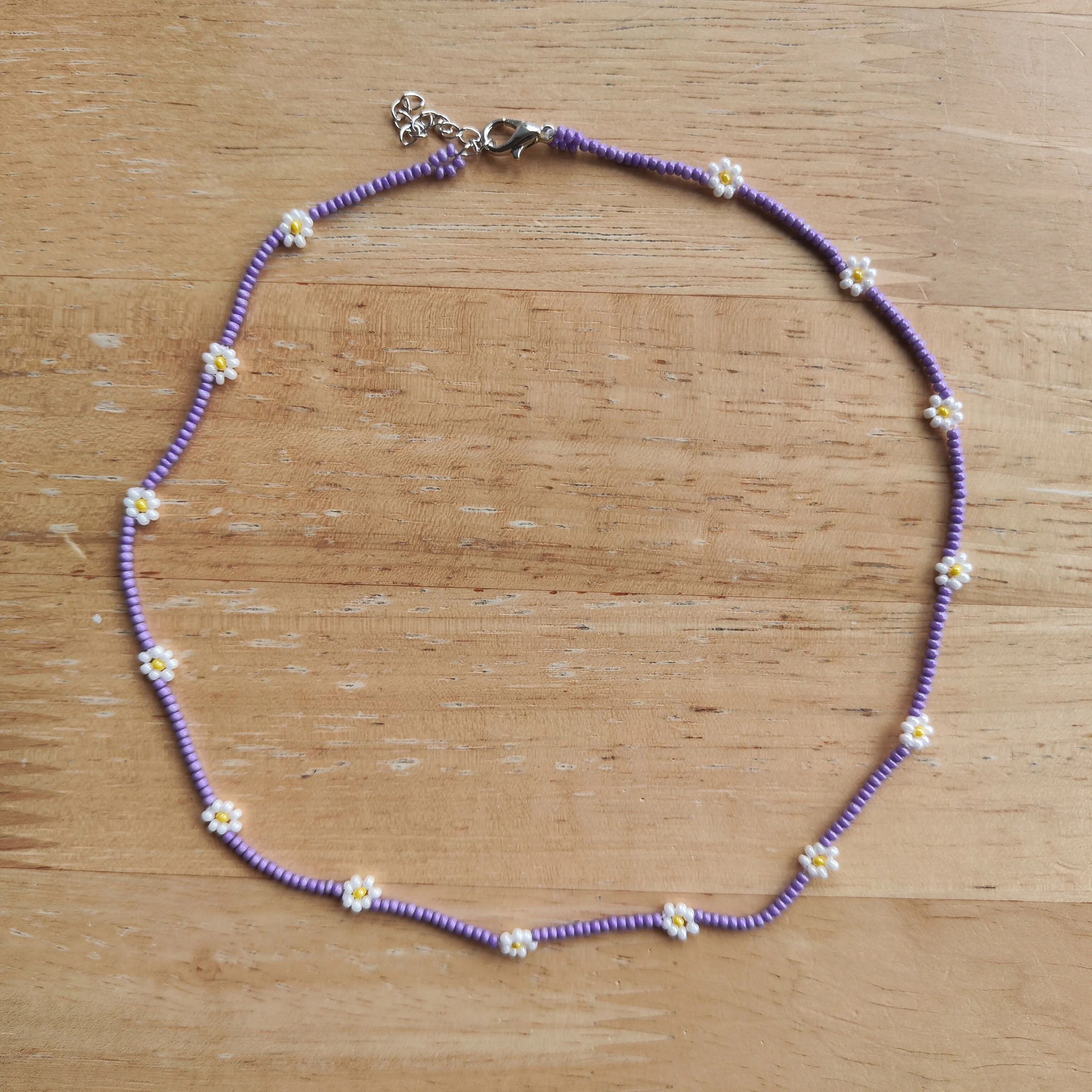Beaded Flower Necklaces – Handmade Assorted Patterns - Image 15