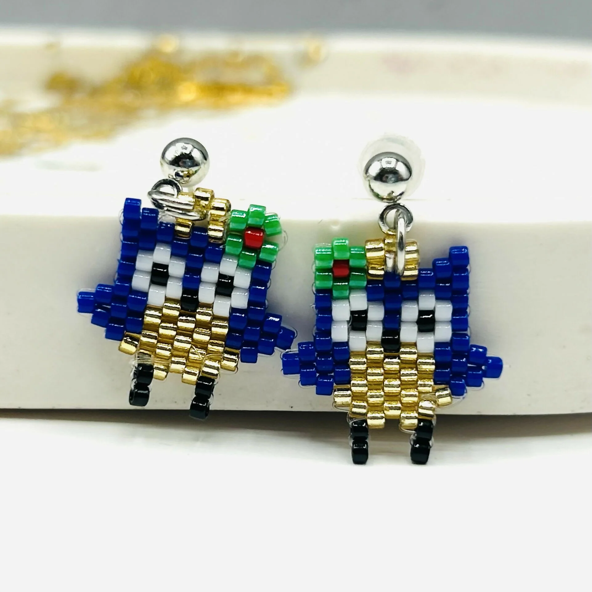 Beaded Owl Earrings – Handmade Animal Jewellery - Image 4