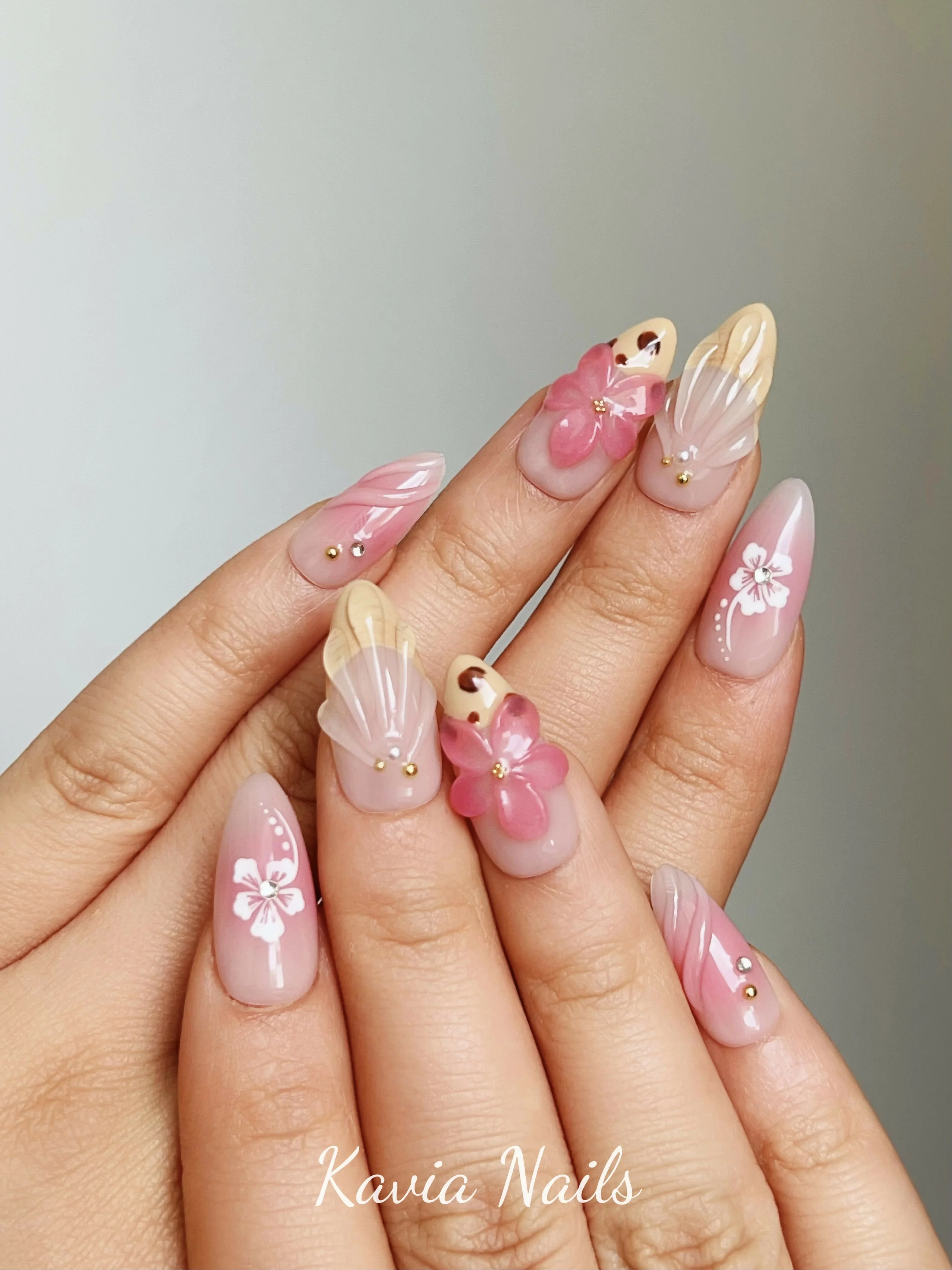 Beauty on the Beach - Handmade Press-on Nails - Image 2