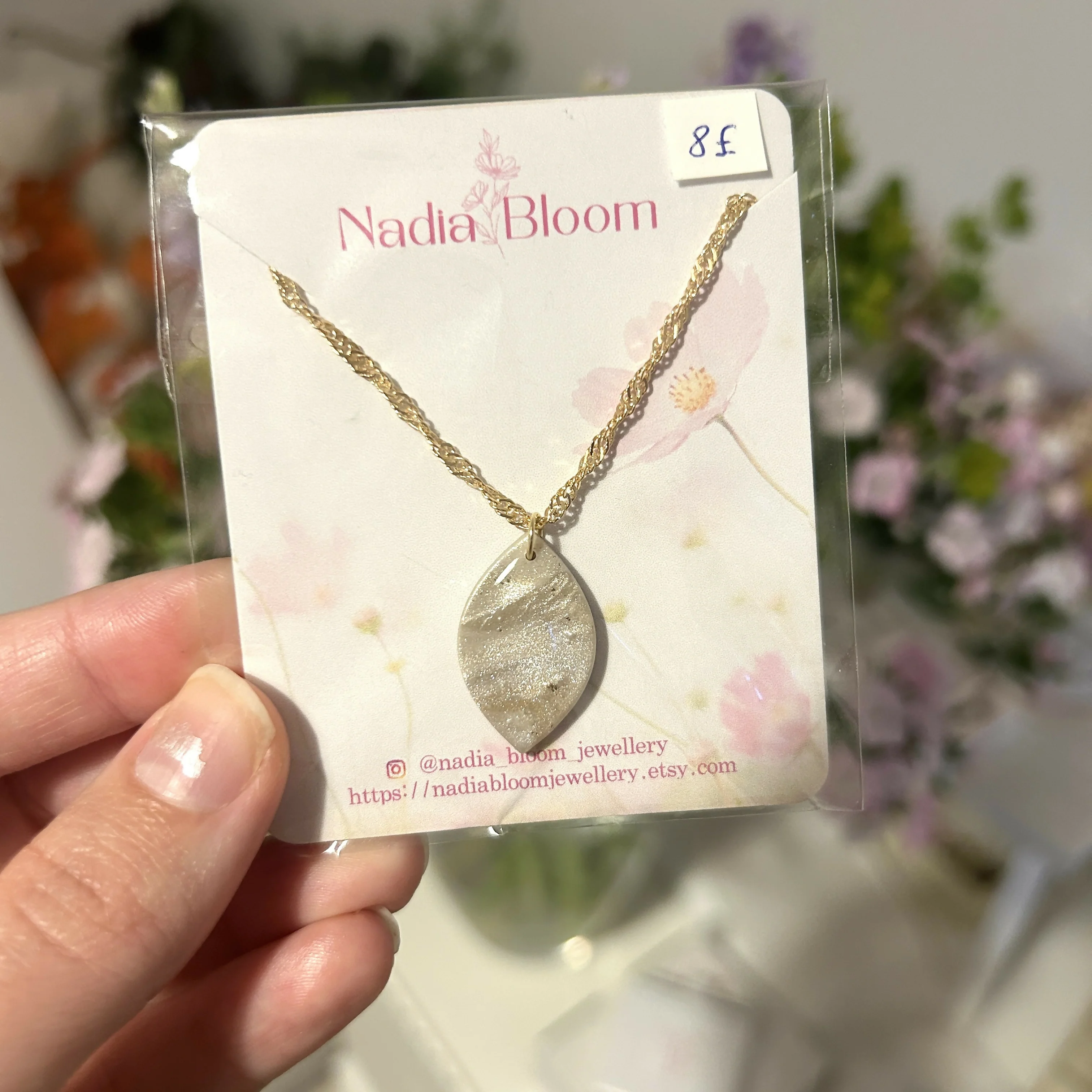 Beige Oval Necklace - Image 2