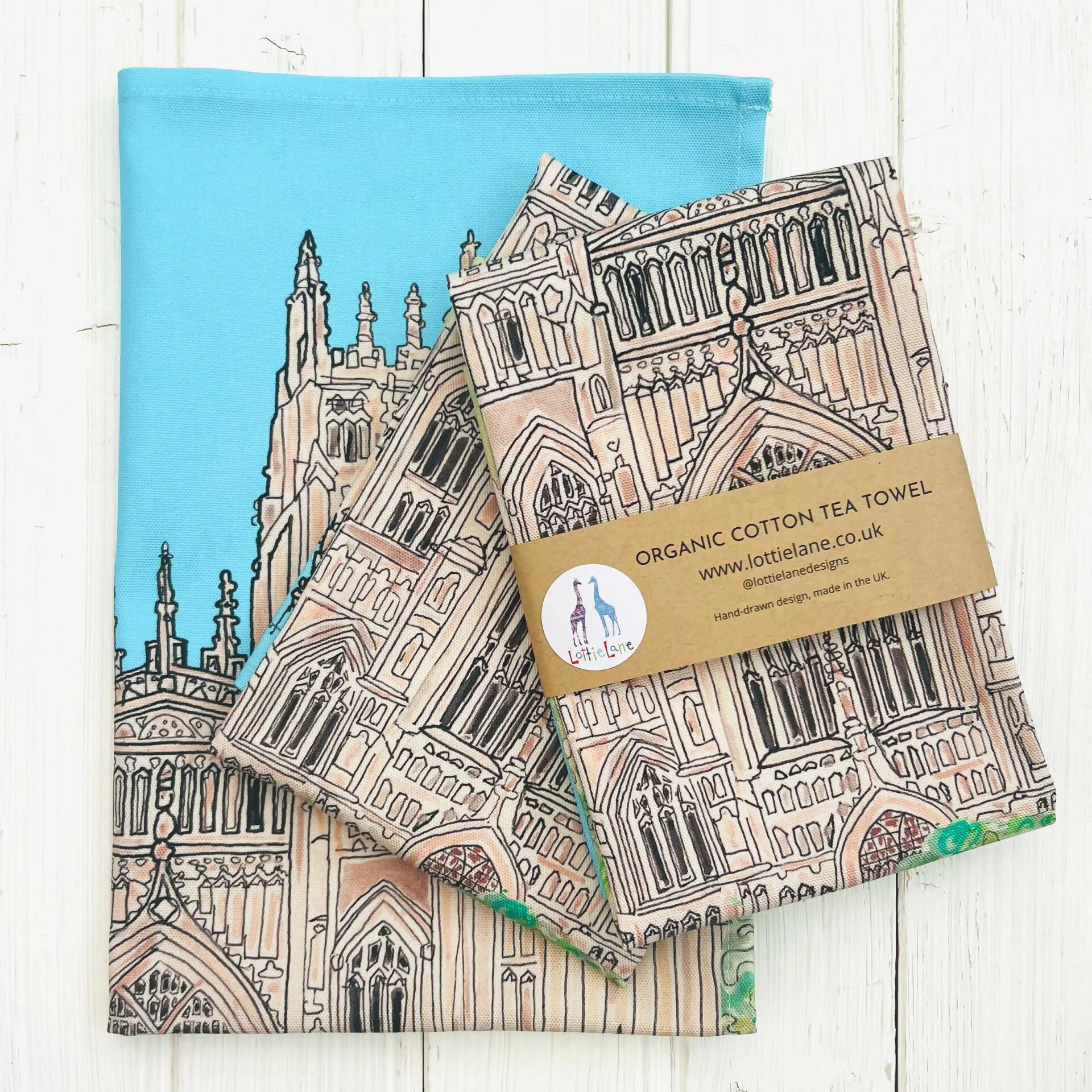 Beverley Minster Organic Cotton Tea Towel - Image 2