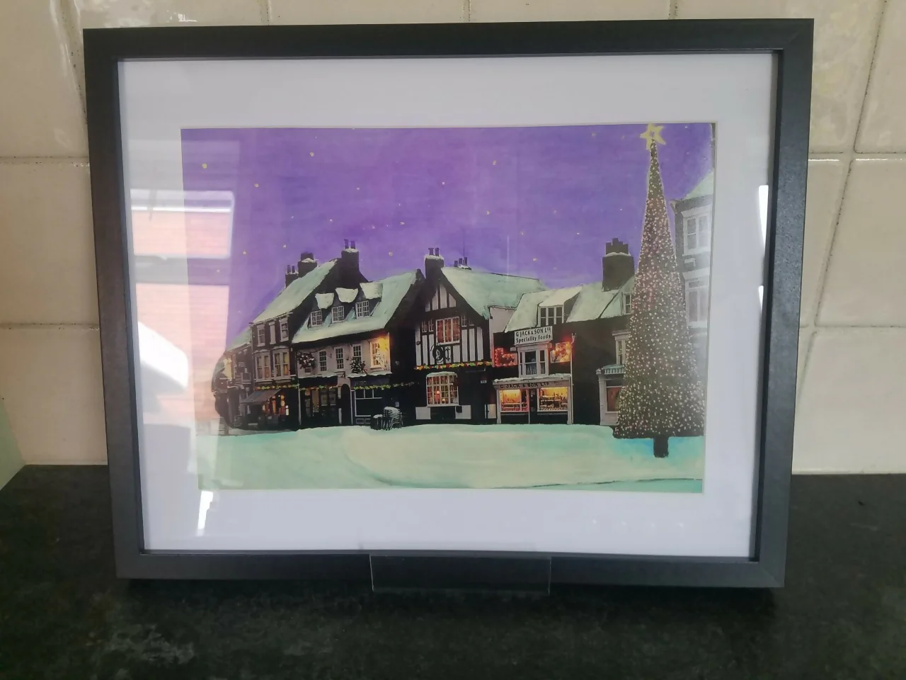 Beverley, Wednesday Market at Christmas - Framed Print - Image 2